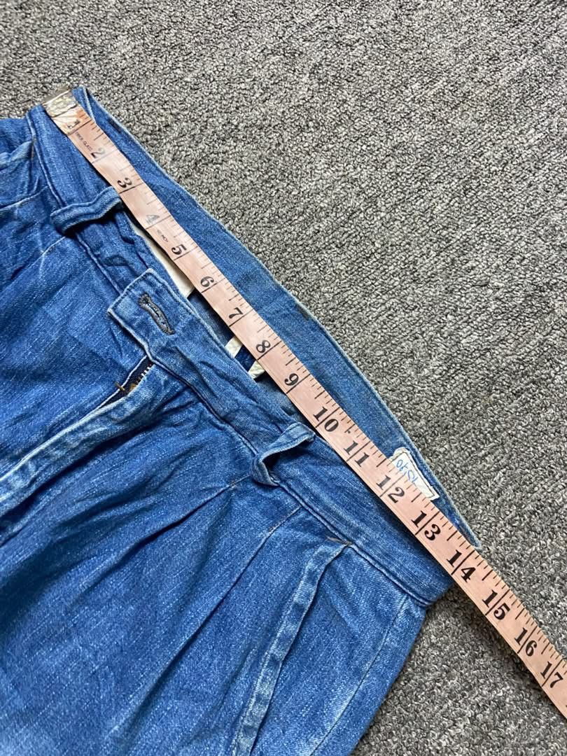 Vintage Orslow Light Washed Wide Leg Denim Jeans (237) in Blue, Men's (Size 28) — image 5 of 6