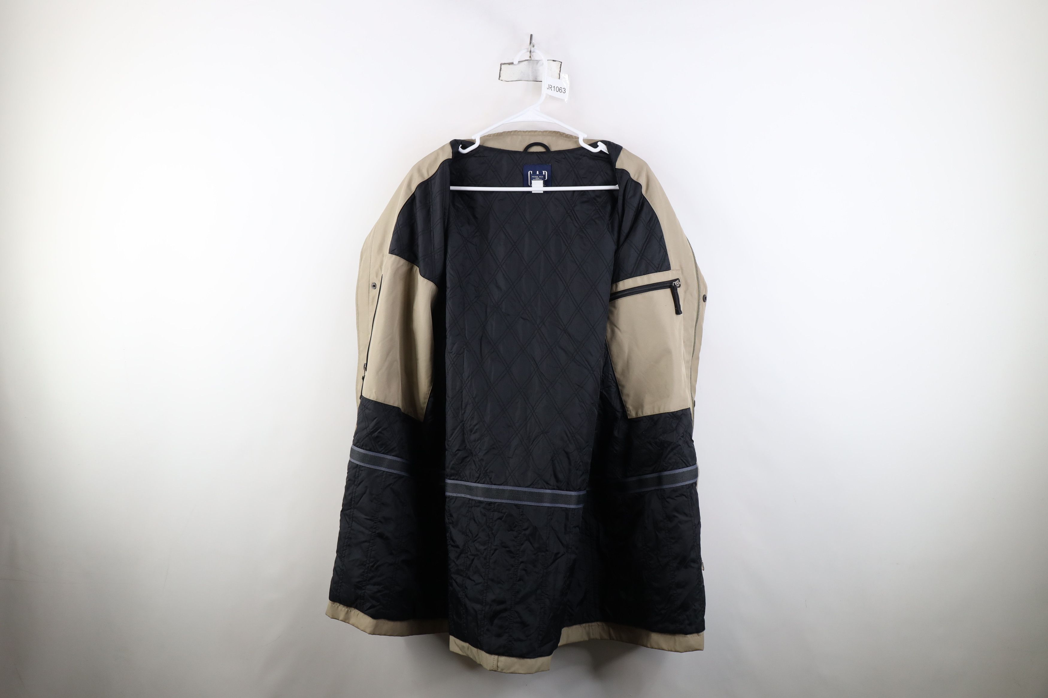 Gap Vintage Y2K 2001 Gap Quilted Overcoat Rain Jacket Beige Size US XL / EU 56 / 4 - 10 Thumbnail