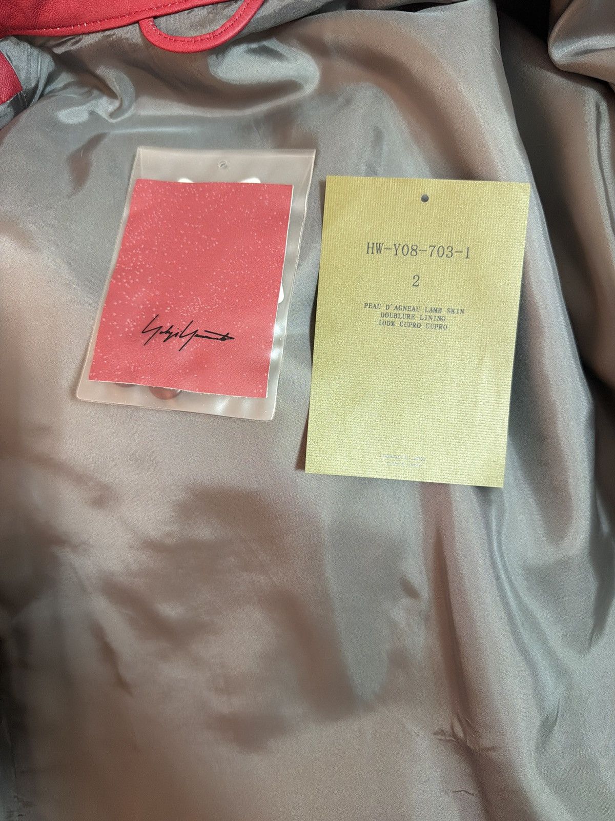 Yohji Yamamoto Yohji Yamamoto Red “Modern Girl” Back Printed Leather Jacket Size US S / EU 44-46 / 1 - 14 Thumbnail