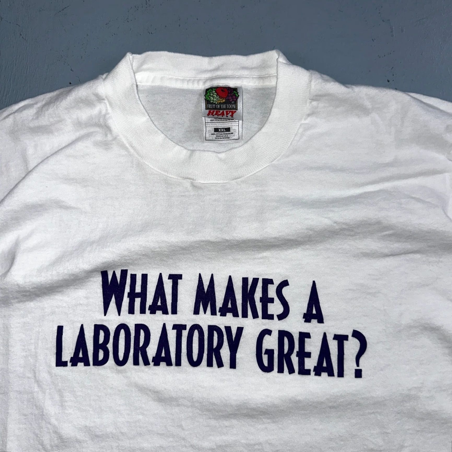 Fruit Of The Loom VINTAGE Fruit of the Loom T-Shirt Shirt 2XL White Mens I DO Funny Health 90s VTG 70s 80s 90s Size US XXL / EU 58 / 5 - 2 Thumbnail