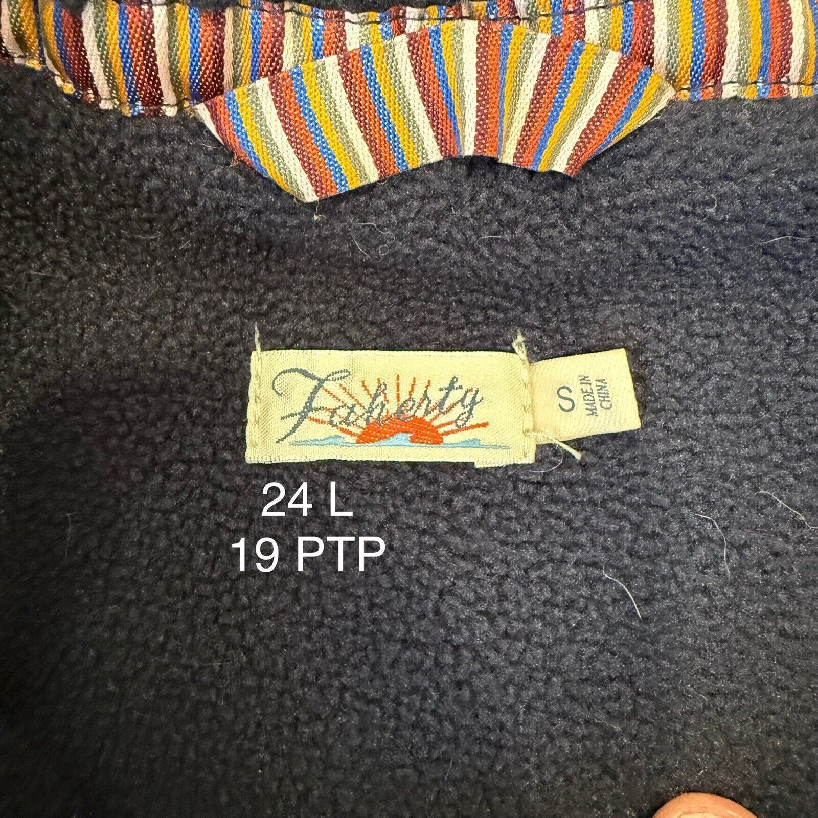 Faherty Faherty Dream Fleece Jacket Women's S Navy Striped Sherpa Size S / US 4 / IT 40 - 8 Thumbnail