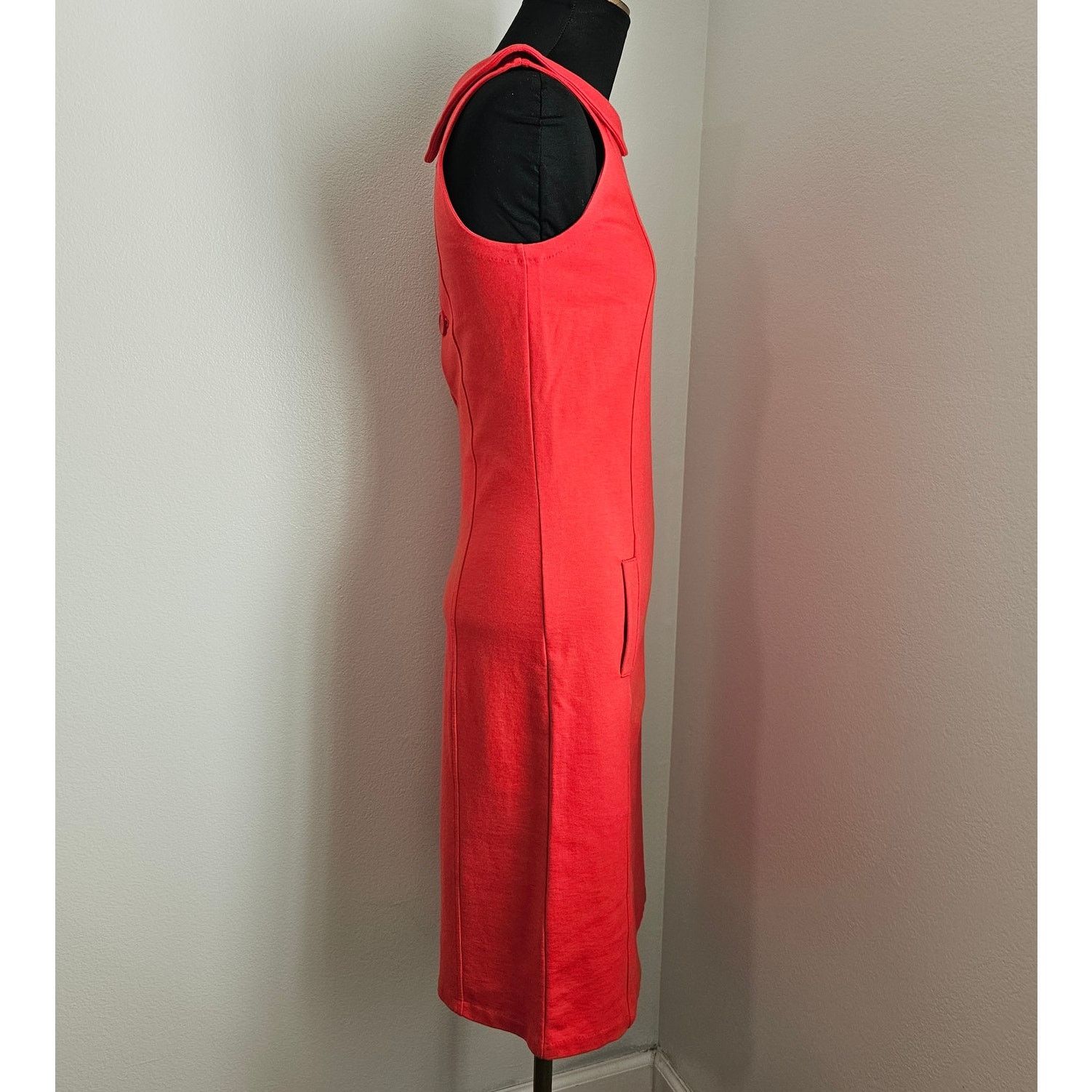 Boden EUC Boden Roma Coral Back Button Shift Dress UK 8L US 4L Size S / US 4 / IT 40 - 5 Thumbnail