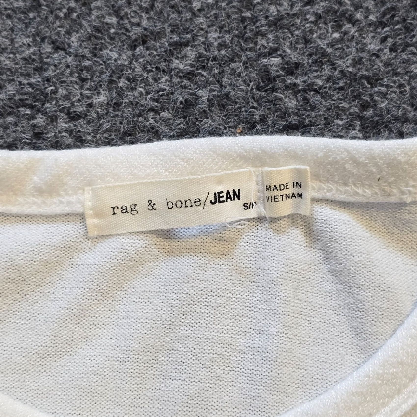 Rag & Bone Rag & bone Top Womens Small White Knit Cold Shoulder Long Sleeve Casual Capsule Shirt Size S / US 4 / IT 40 - 4 Thumbnail