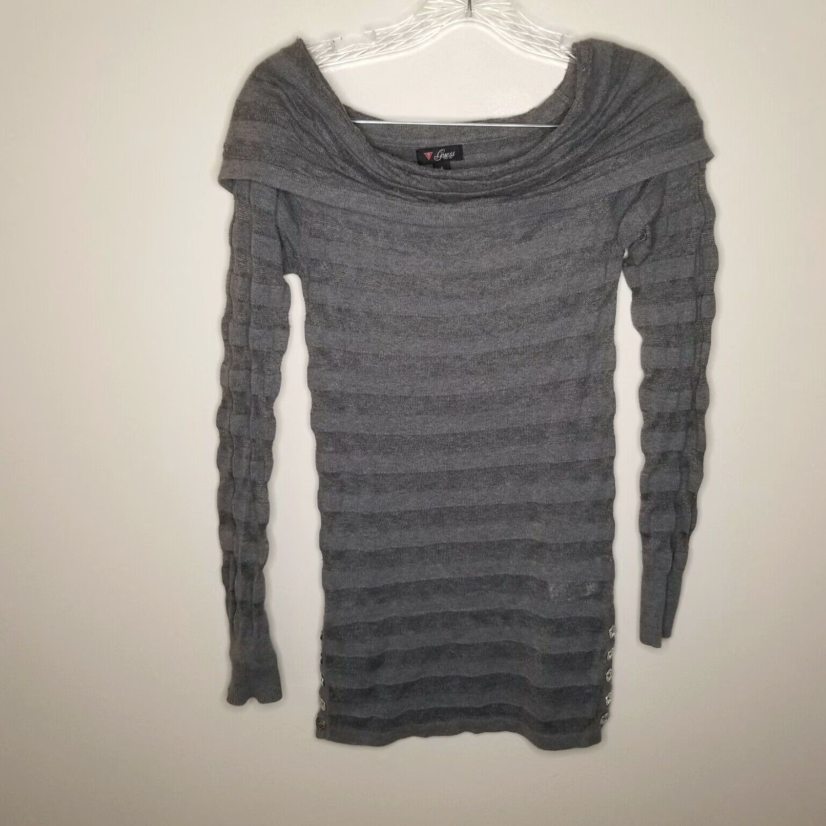 Guess GUESS Women's Long Sleeve Sweater Dress Short Gray Small Size S / US 4 / IT 40 - 1 Thumbnail