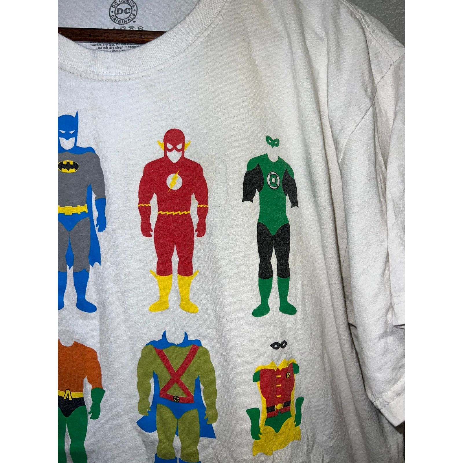 DC Comics DC Comics Superhero Shirt Super Hero White Tee Graphic Large Size US L / EU 52-54 / 3 - 3 Thumbnail