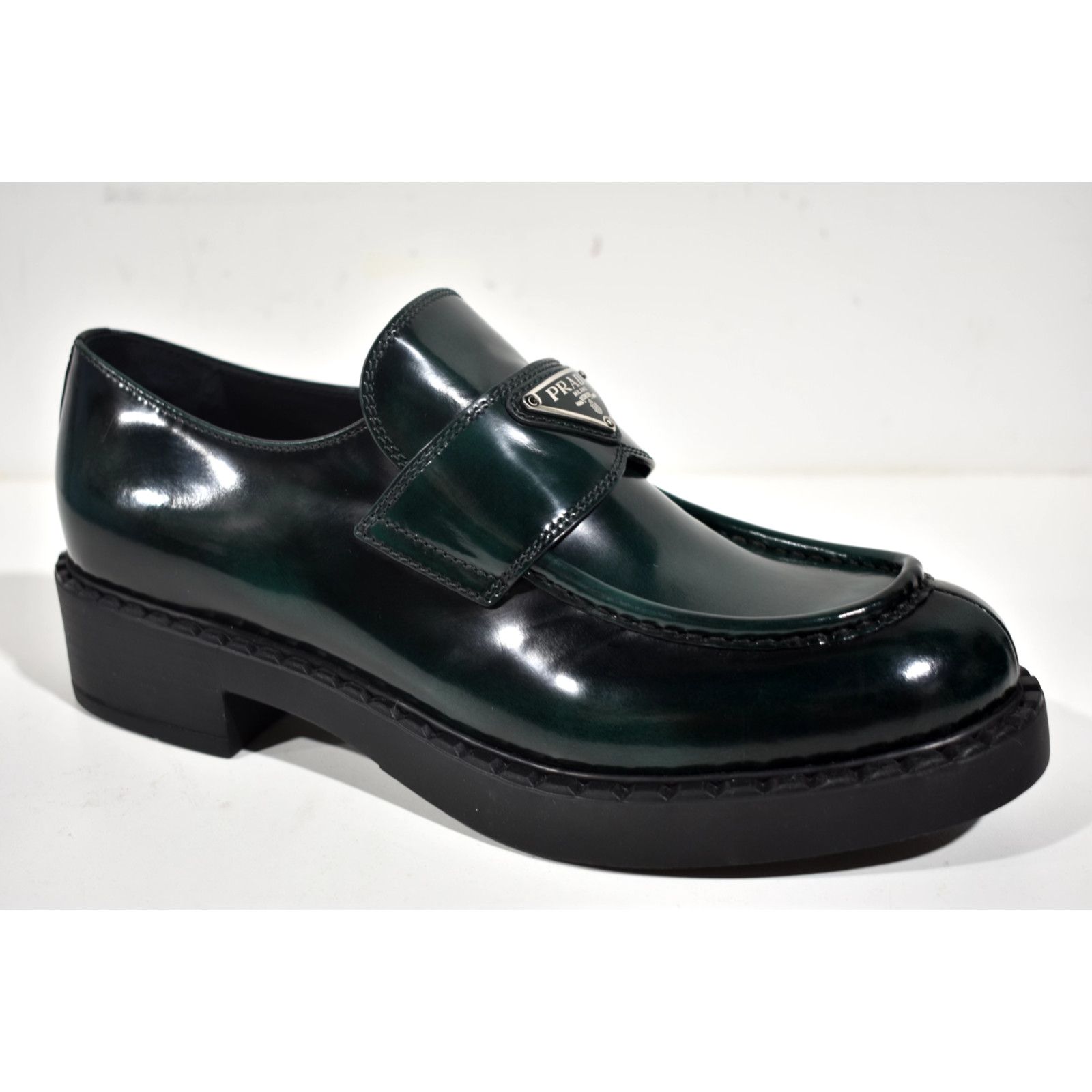 Prada Spazzolato Bosco Platform Loafer Creeper Slip On Flat 40.5 Size US 10.5 / IT 40.5 - 5 Thumbnail