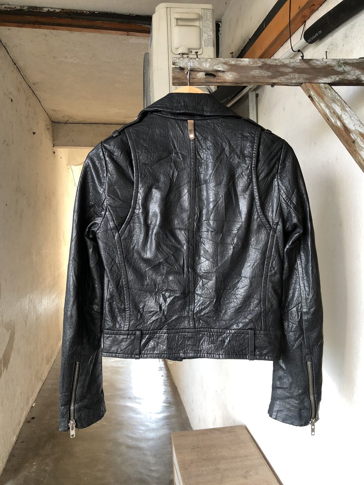 Mackage Rare❗️Mackage Lambskin Distressed Bondage Punk Jacket Size XS / US 0-2 / IT 36-38 - 5 Thumbnail