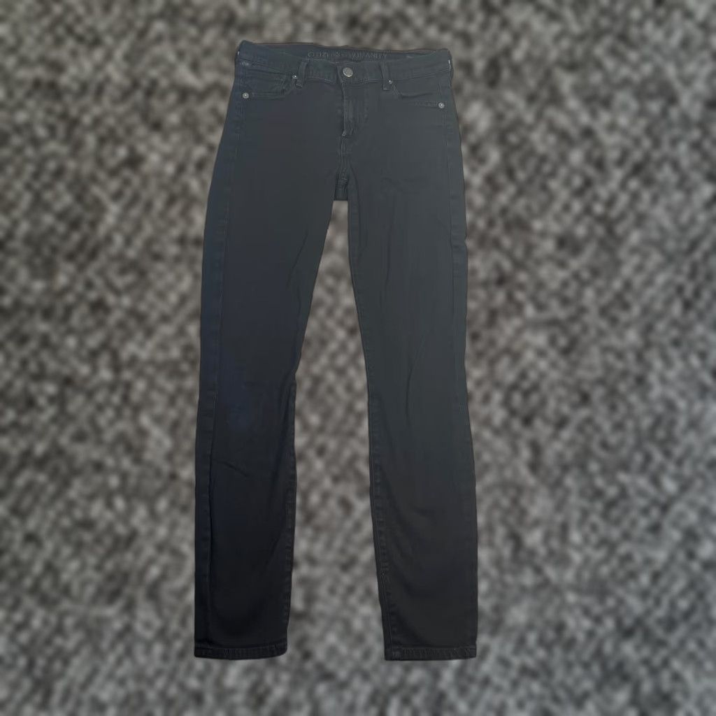 Citizens Of Humanity VINTAGE Citizens of Humanity Jeans Womens Skinny Black 27 Thompson Mid Rise 28-Inch Inseam Size 29" - 1 Thumbnail
