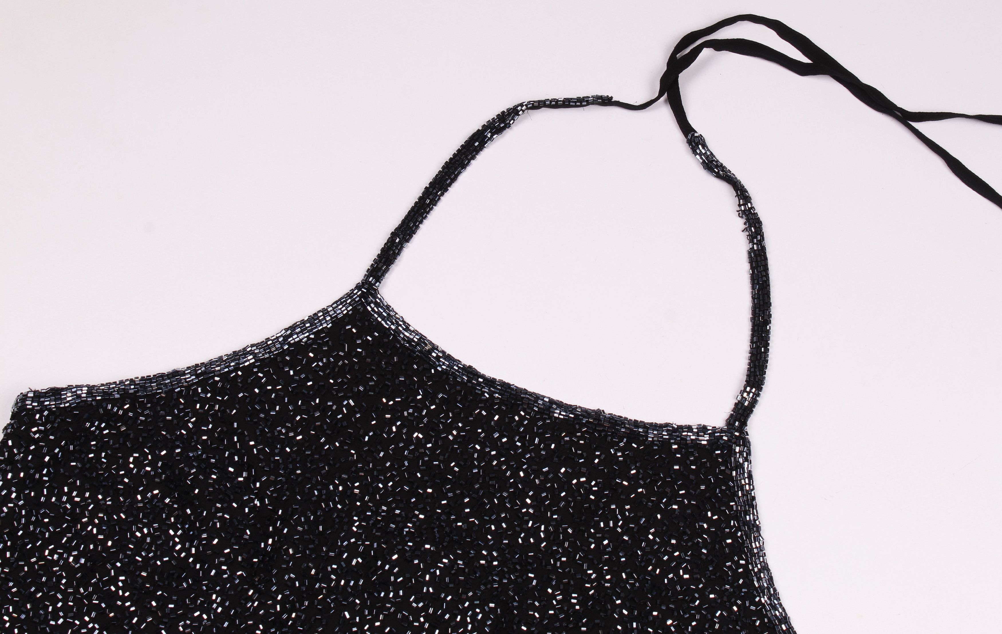 Vintage Vintage Como 90's Beaded Silk Cropped Top Size M / US 6-8 / IT 42-44 - 4 Thumbnail