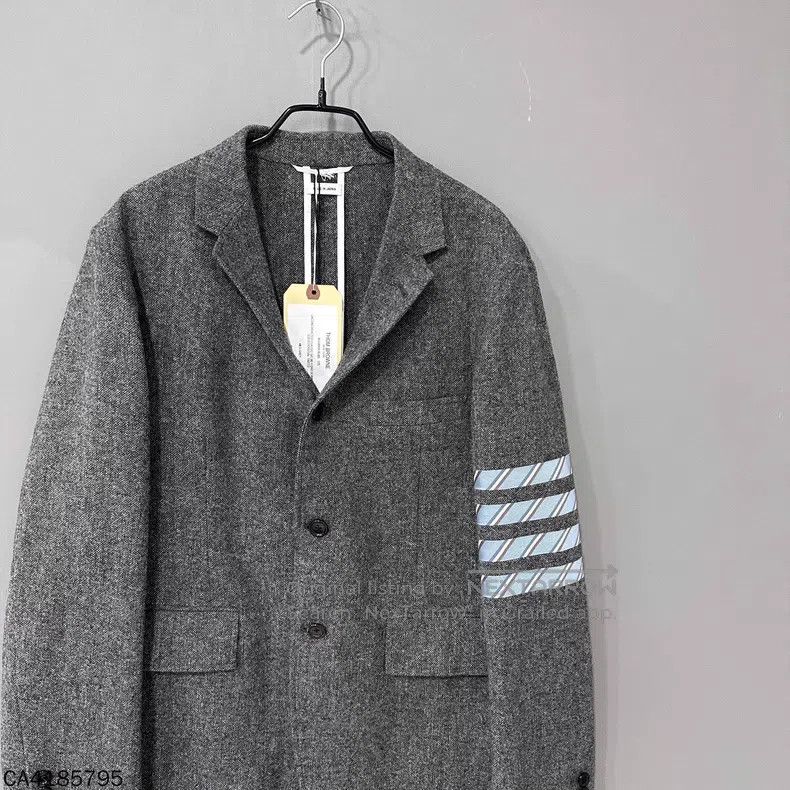 Thom Browne Thom Browne Woolen dark gray Jackets Size US M / EU 48-50 / 2 - 3 Thumbnail