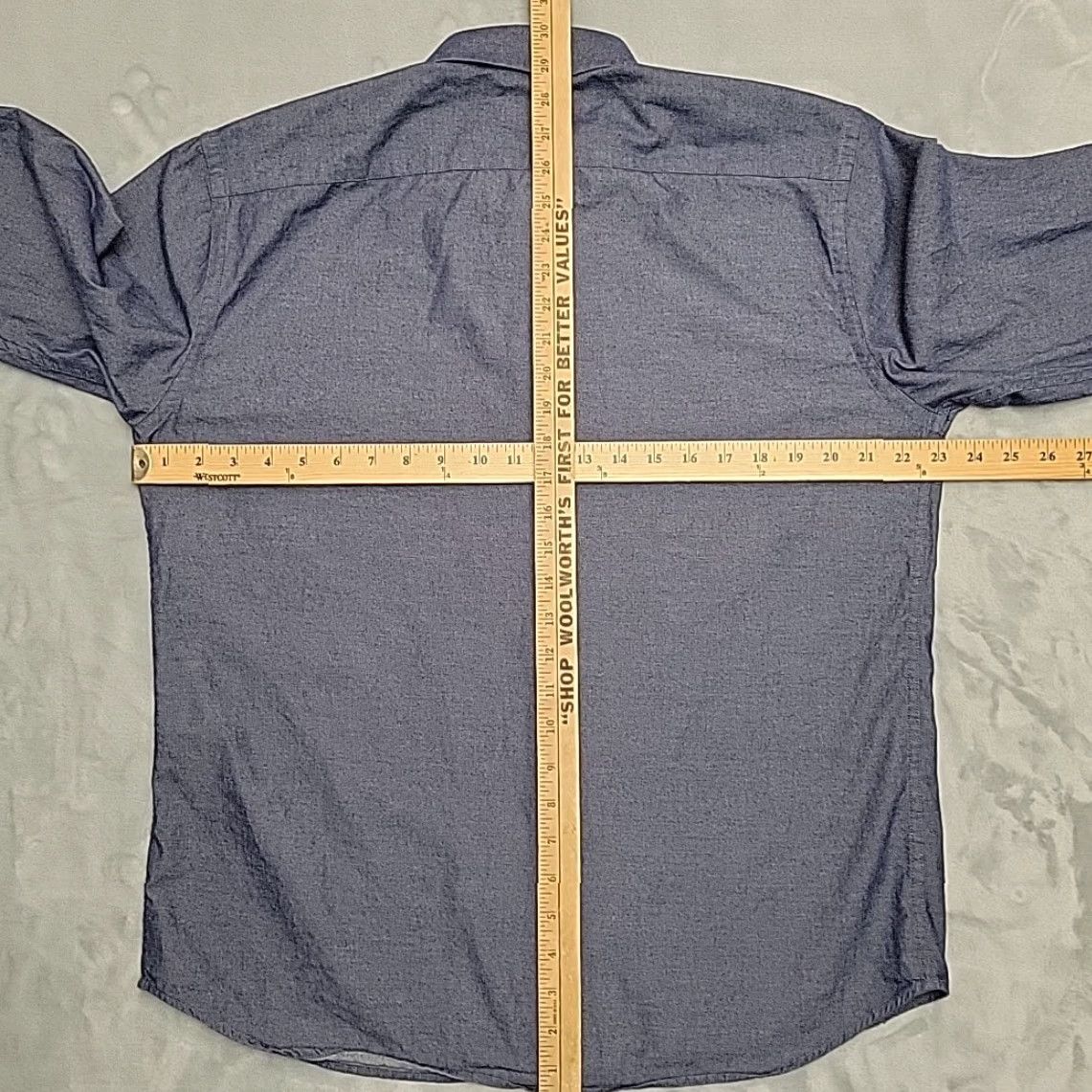 UNTUCKit UNTUCKit Shirt Mens L Blue 100% Cotton Long Sleeve Button Up Office Casual Size US L / EU 52-54 / 3 - 7 Thumbnail