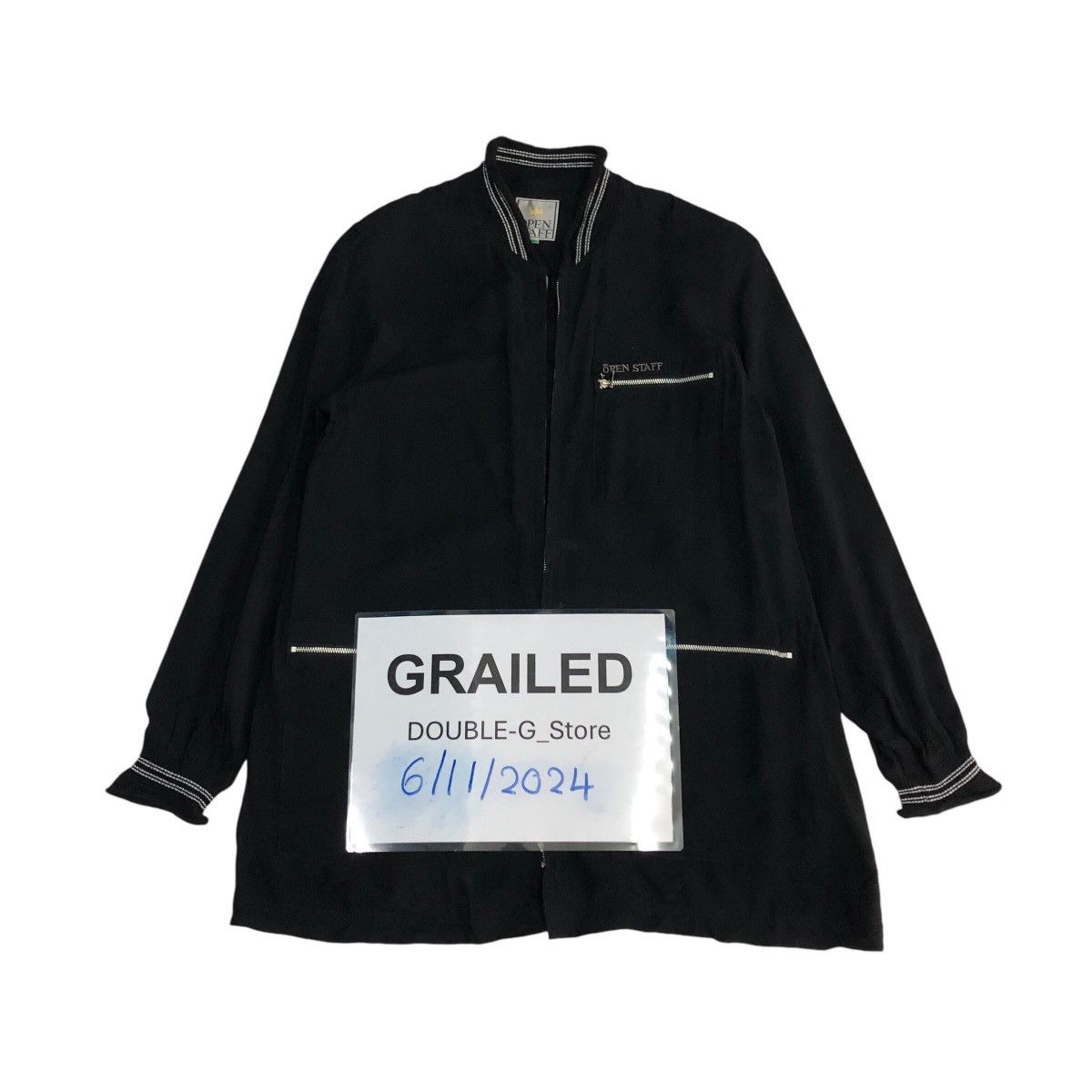 Japanese Brand × Vintage 📌Vintage Chore Jacket Zipper Open Staff Size US M / EU 48-50 / 2 - 1 Thumbnail