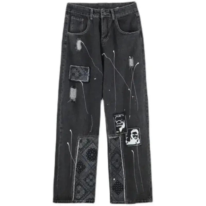 Japanese Brand DEEPTOWN Graffiti Black Jeans Men Gothic Punk Denim Size US 32 / EU 48 - 5 Thumbnail
