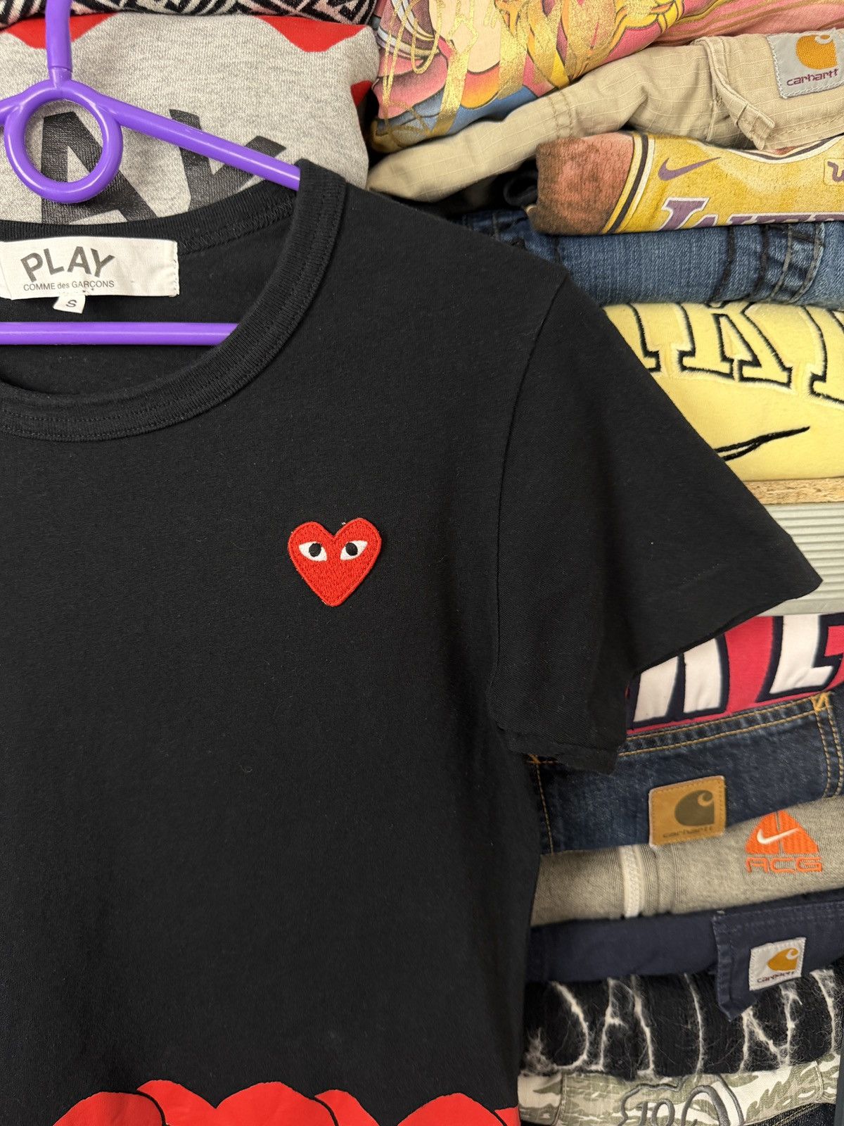 Comme des Garcons PLAY Comme Des Garcons Play CDG White y2k Tee Size US S / EU 44-46 / 1 - 3 Thumbnail