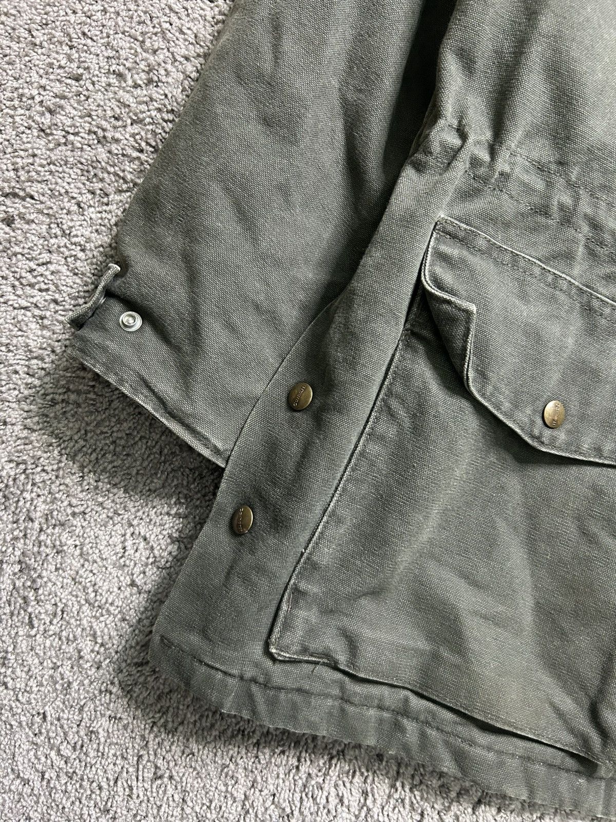 Carhartt Vintage 90s Carhartt Blanket Lined Chore Jacket Moss Earth Size US L / EU 52-54 / 3 - 4 Thumbnail