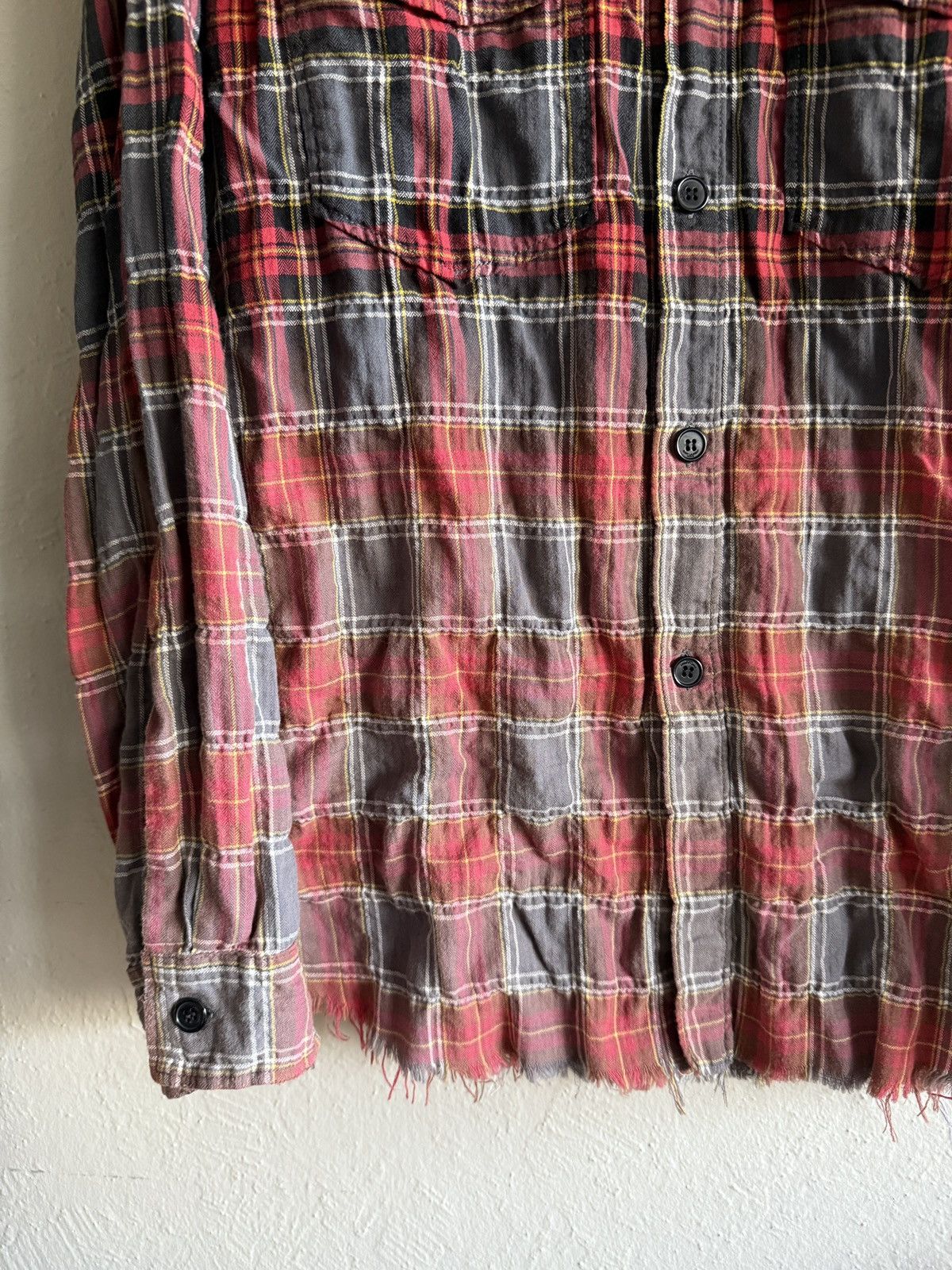Saint Laurent Paris Saint Laurent Paris bleached flannel raw hem destroyed SS16 Size US M / EU 48-50 / 2 - 5 Thumbnail
