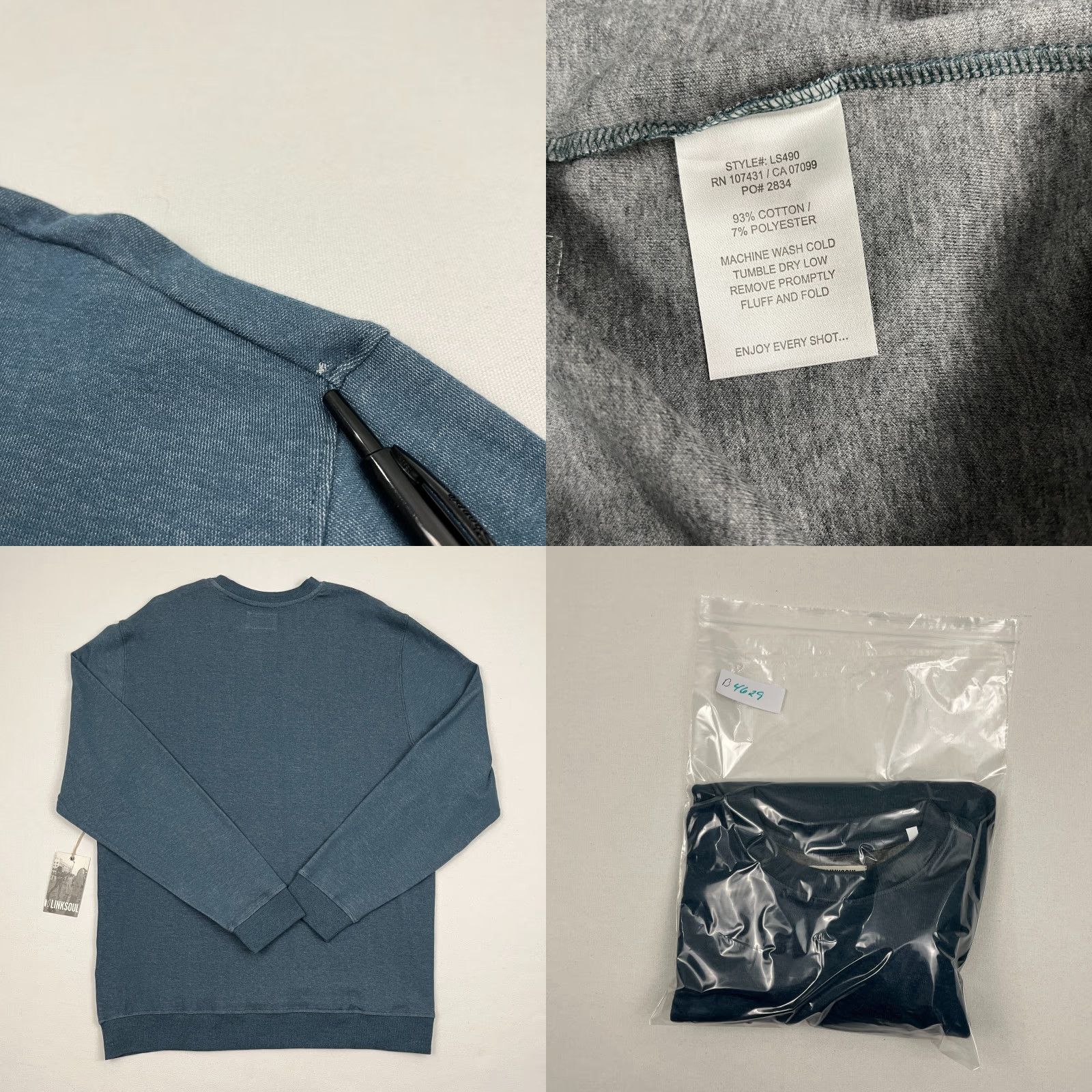 Doublet Linksoul Golf Double Knit Pocket Sweatshirt Mens XL River Blue Crew Pullover NEW Size US XL / EU 56 / 4 - 8 Thumbnail