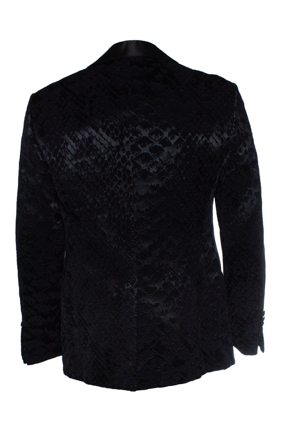 Tom Ford Tom Ford, Shelton jacquard tuxedo jacket in black Size 52R - 2 Thumbnail