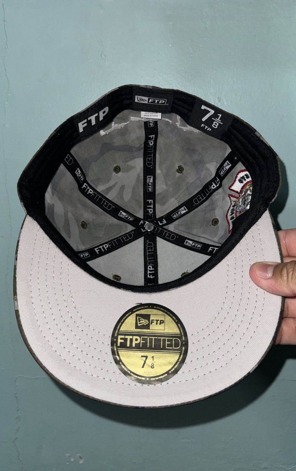 Fuck The Population Firearm Wax Cotton Fitted Hat. Sz 7 1/8 Size ONE SIZE - 7 Thumbnail