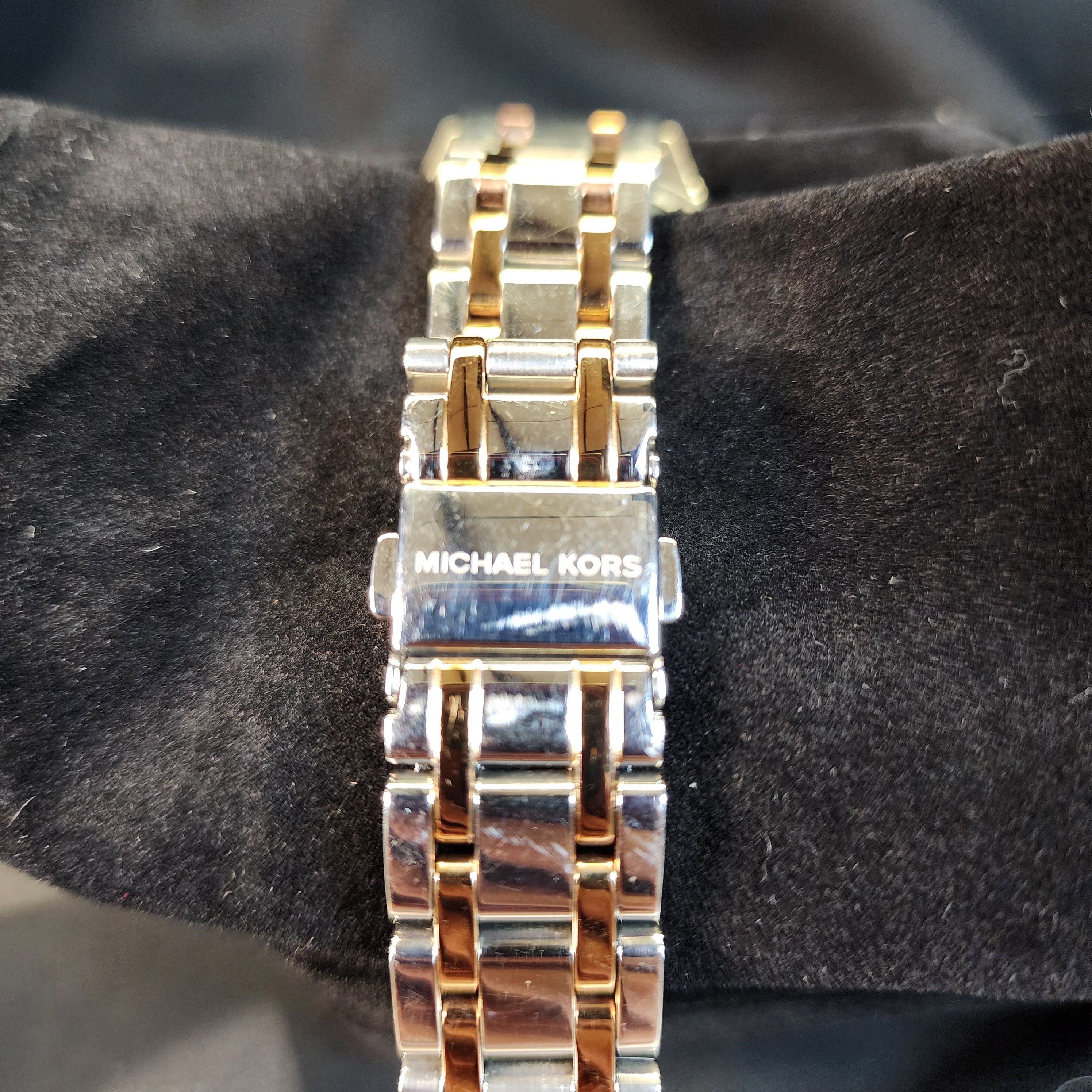 Michael Kors 2-Tone Silver/Gold Crystal 7" Wrist Watch MK6482 Kiley Pave Size ONE SIZE - 2 Thumbnail