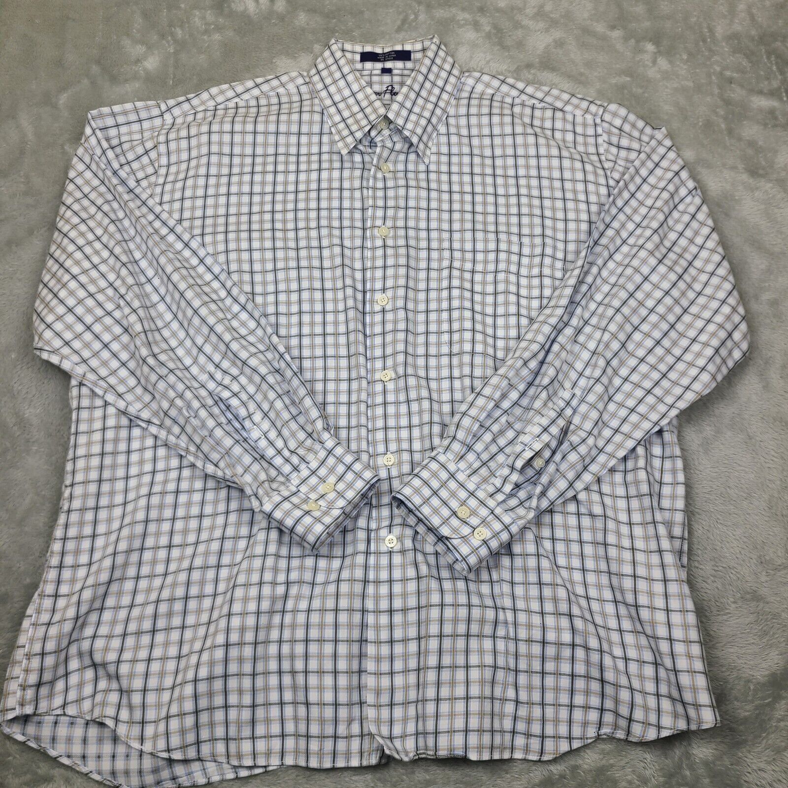 Alan Flusser Alan Flusser Men's Multicolor Striped Button-down Long Sleev Size US XL / EU 56 / 4 - 1 Thumbnail