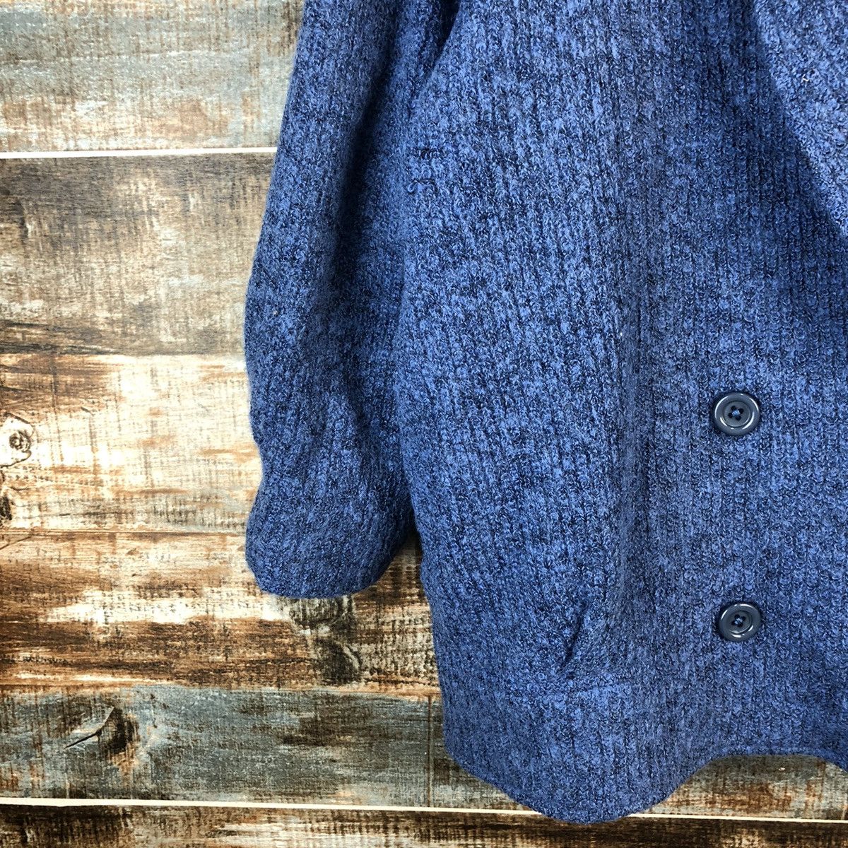Japanese Brand Japanese Brand Blue indigo knitwear cardigan #A2461 Size US L / EU 52-54 / 3 - 7 Thumbnail