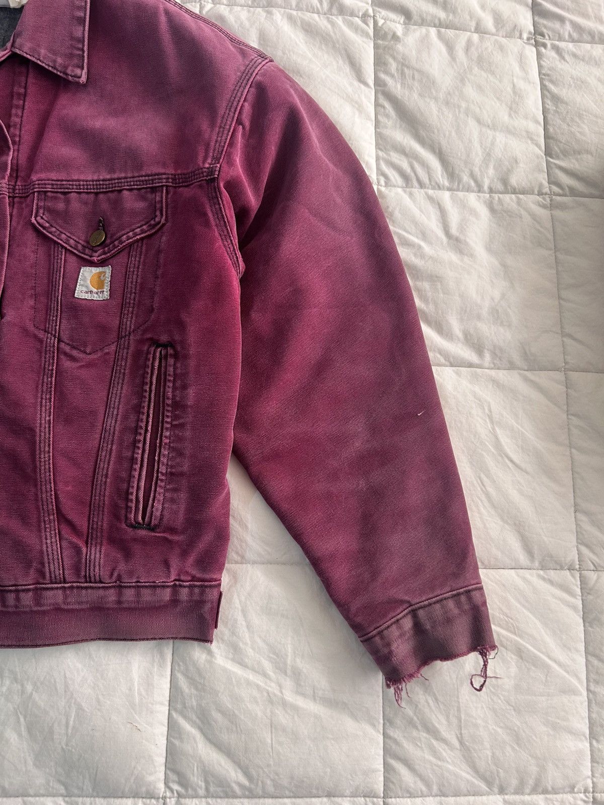 Carhartt Very rare Trucker Jacket JB181 Ruby VTG Carhartt 90s Size US M / EU 48-50 / 2 - 3 Thumbnail
