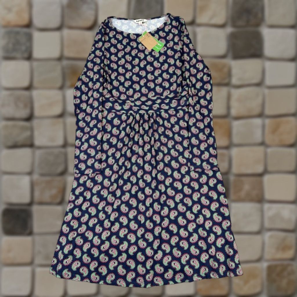 Boden Boden Embroidered Corduroy Bodycon Dress Sz 4L Navy Boho | Grailed