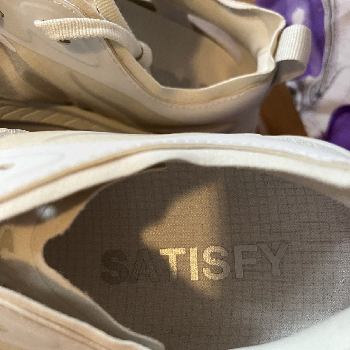 Hoka × Satisfy 🌊 SAMPLE UNRELEASED Satisfy Hoka Mafate 4 Lite STSFY Bone Size US 6 / EU 39 - 14 Thumbnail