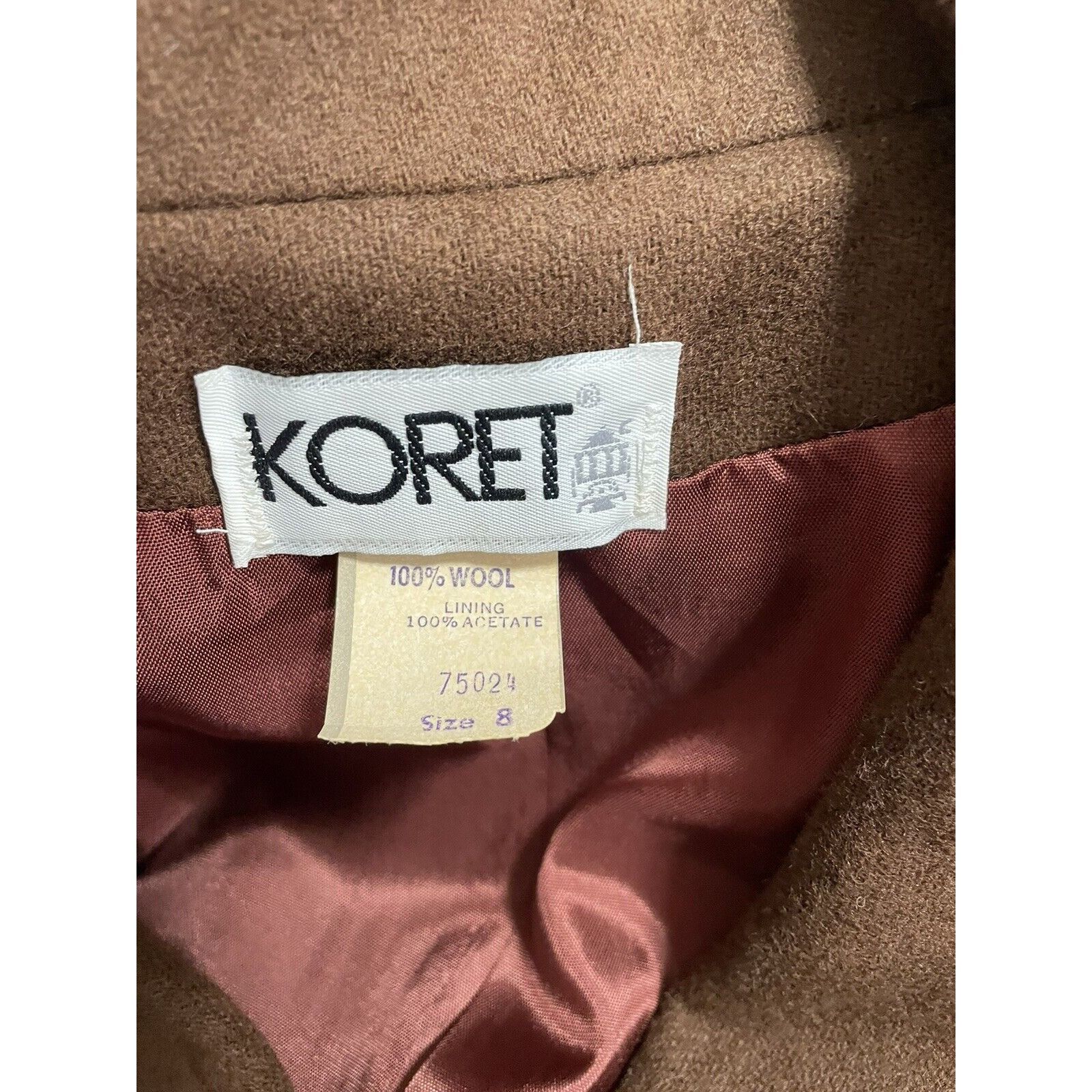 Vintage Vintage 70s Koret Of California Pure Wool Brown Women’s Size Size M / US 6-8 / IT 42-44 - 5 Thumbnail