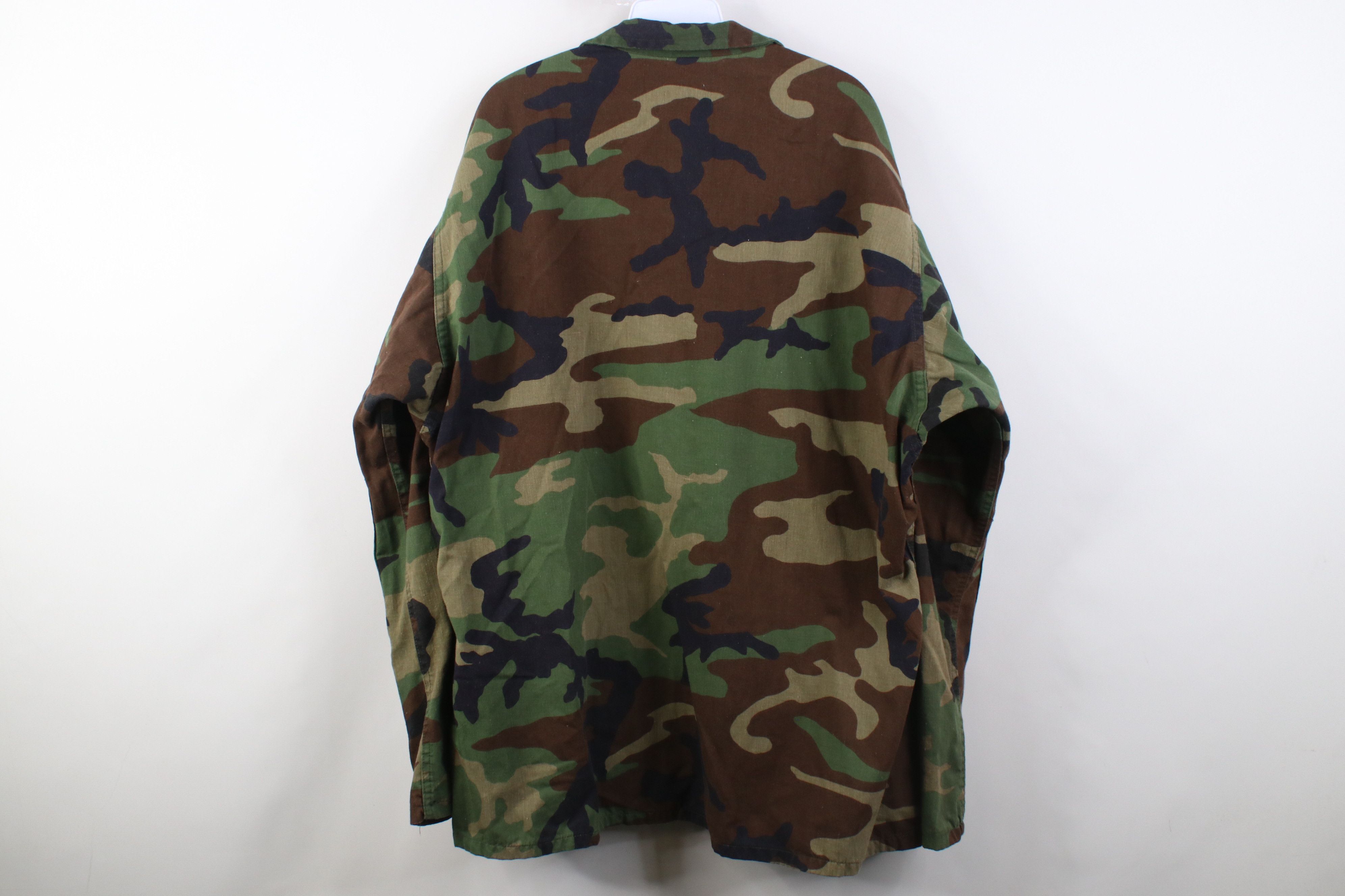 Vintage Vintage 90s USGI Camouflage Battle Fatigue Coat Jacket USA Size US XL / EU 56 / 4 - 12 Thumbnail