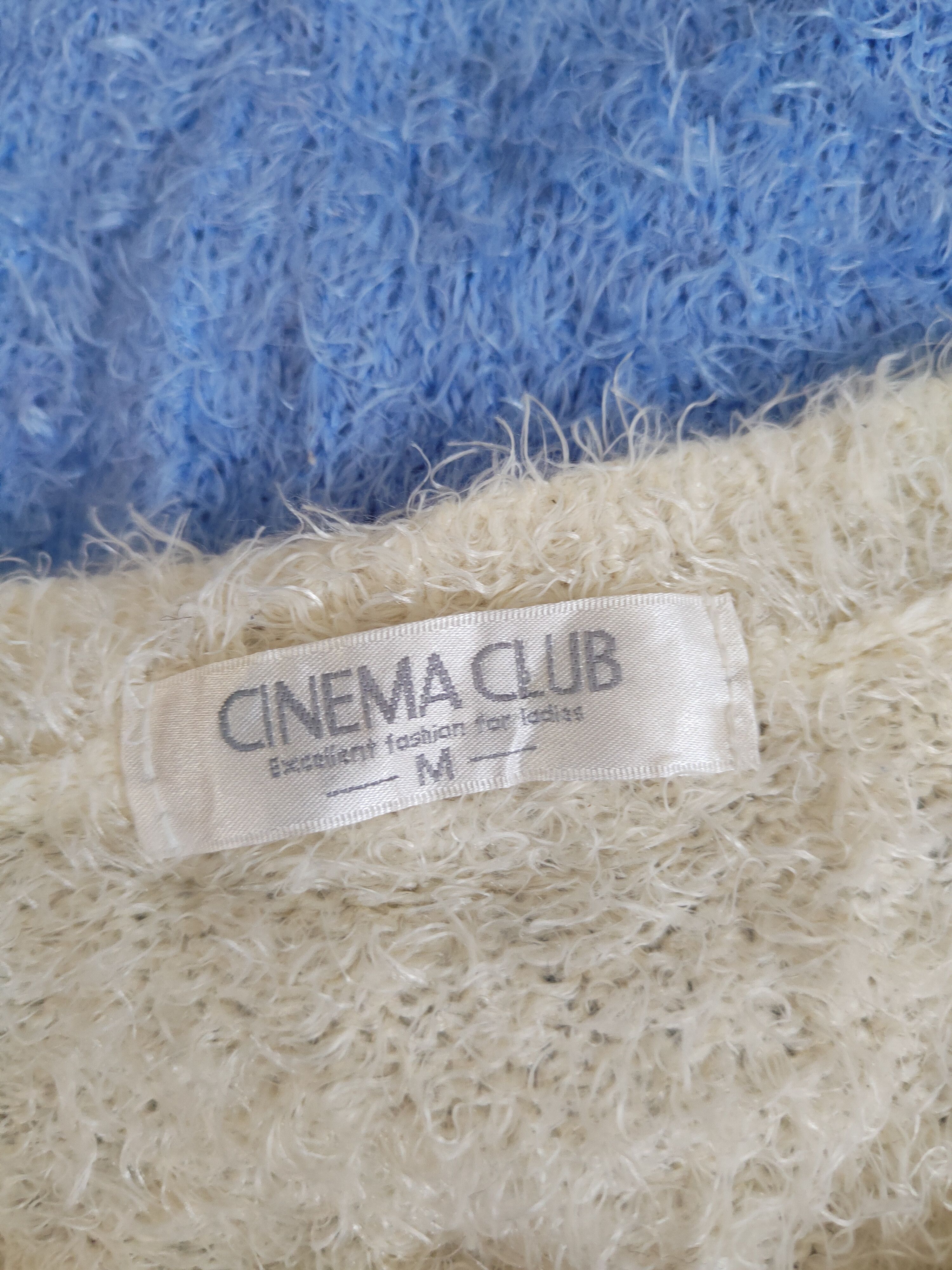 Japanese Brand × Vintage Vintage Cinema Club Cream Blue Fur Mohair Knitwear Size M / US 6-8 / IT 42-44 - 12 Thumbnail