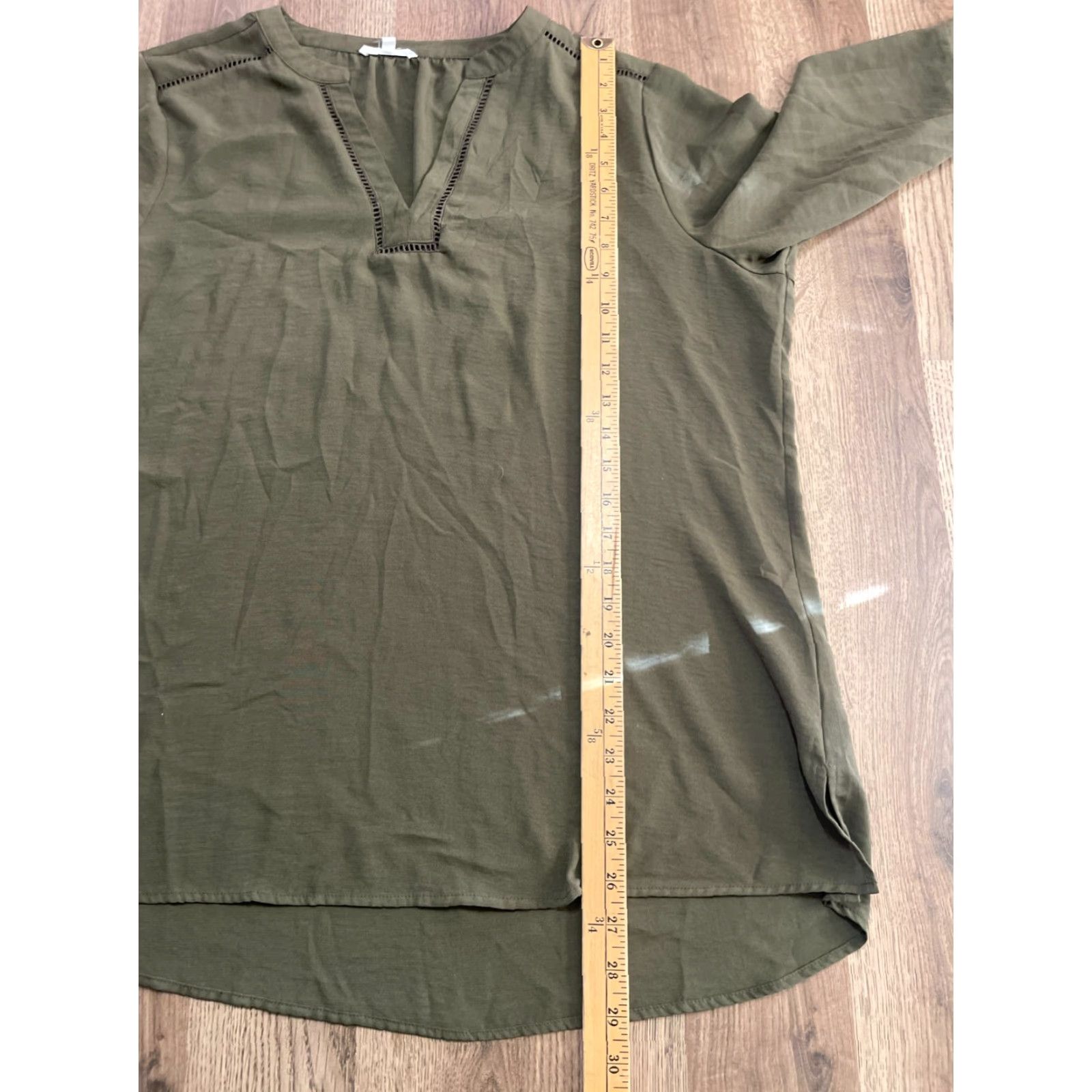 Vintage Maurices Shirt Womens XL Green 3/4 Sleeve V-neck T-Shirt Casual Modern Basic Size XL / US 12-14 / IT 48-50 - 6 Thumbnail