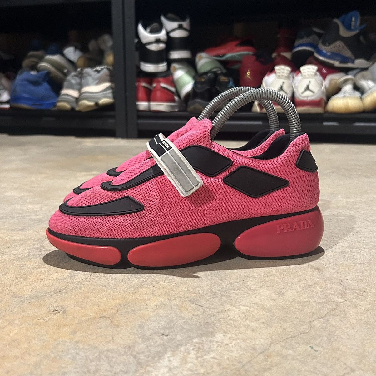 スニーカー PRADA Velcro Cloudburst Sneakers 1E293I 3K5Z F0I89 Amazon.com | Prada Women's 1E293I White Fabric Cloudbust