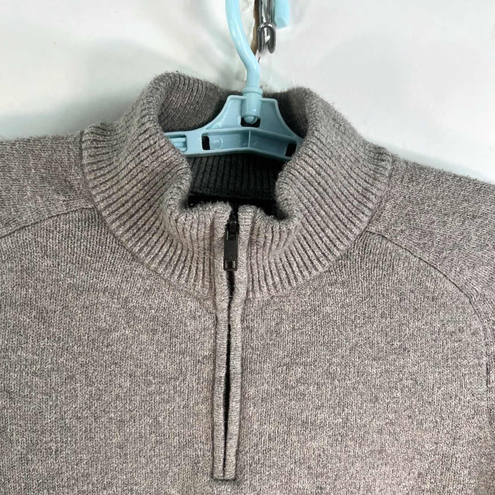 Banana Republic Banana Republic Quarter Zip Knit Sweater Beige Men’s Size L Cotton Size US L / EU 52-54 / 3 - 3 Thumbnail