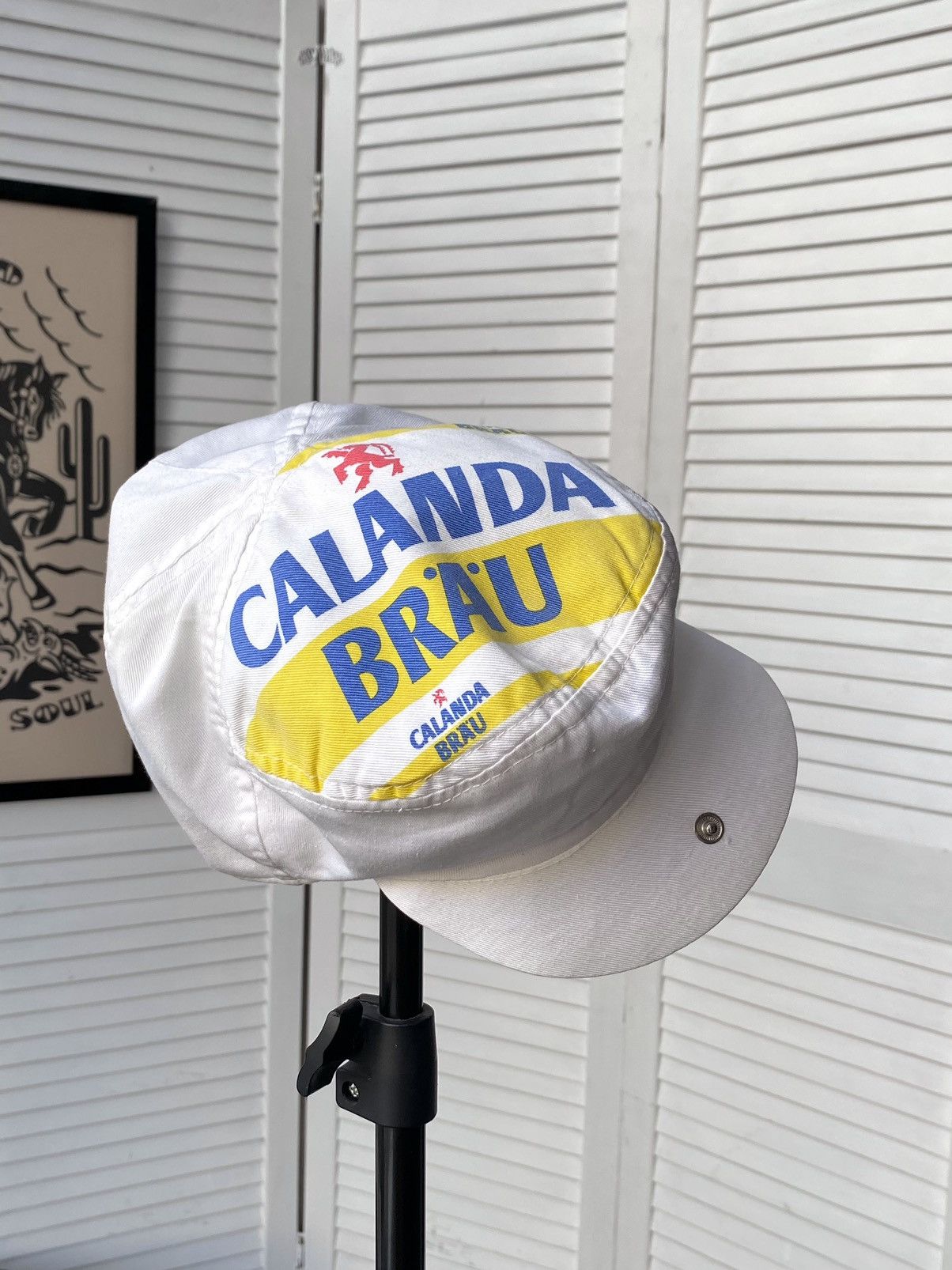 Vintage Vintage 80s Calanda Brau Beer Cycling Cap Hat Switzerland Size ONE SIZE - 11 Thumbnail