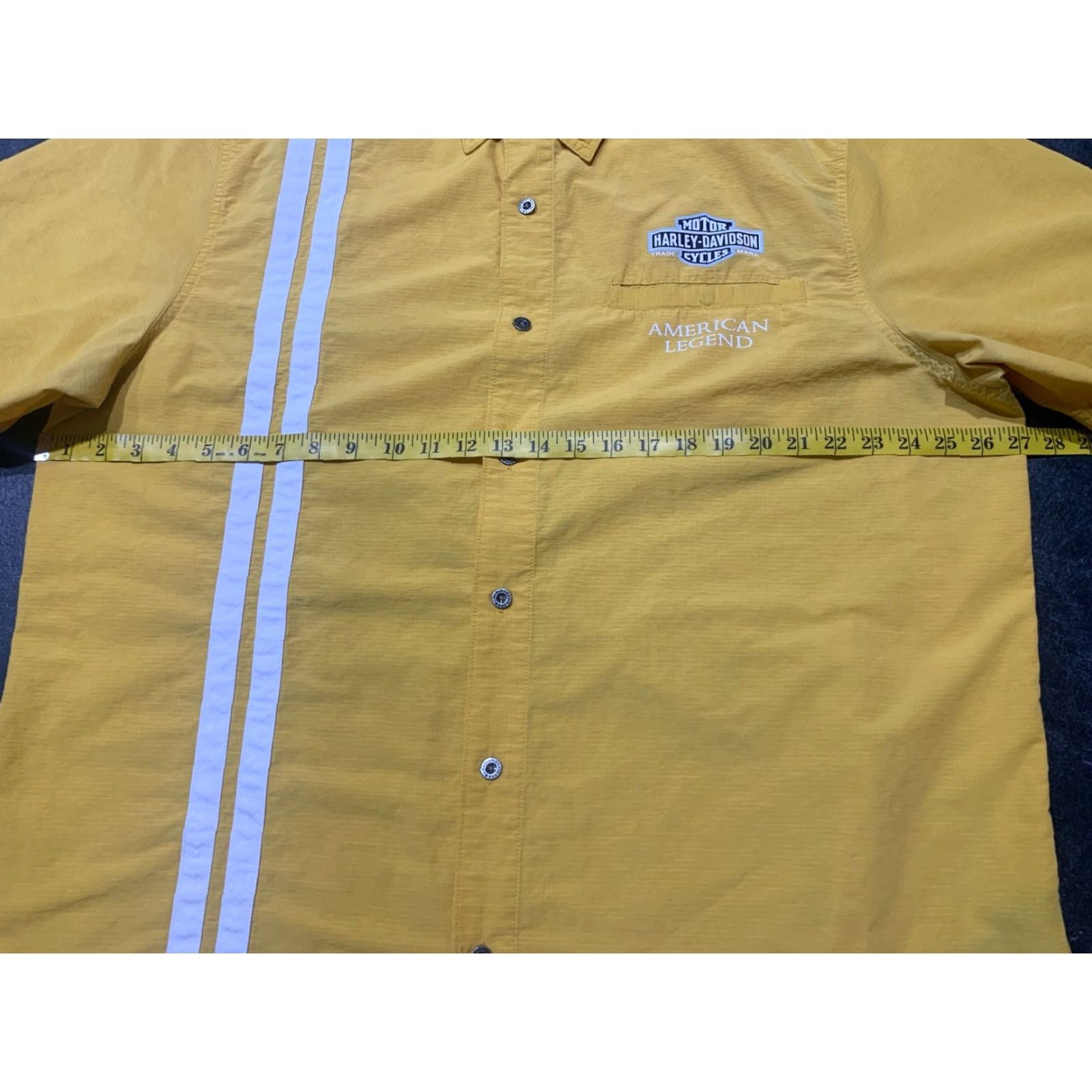 Harley Davidson Harley-Davidson Men Shirt 2XL Short Sleeve Button-Up Cotton Nylon Casual Biker Size US XXL / EU 58 / 5 - 7 Thumbnail