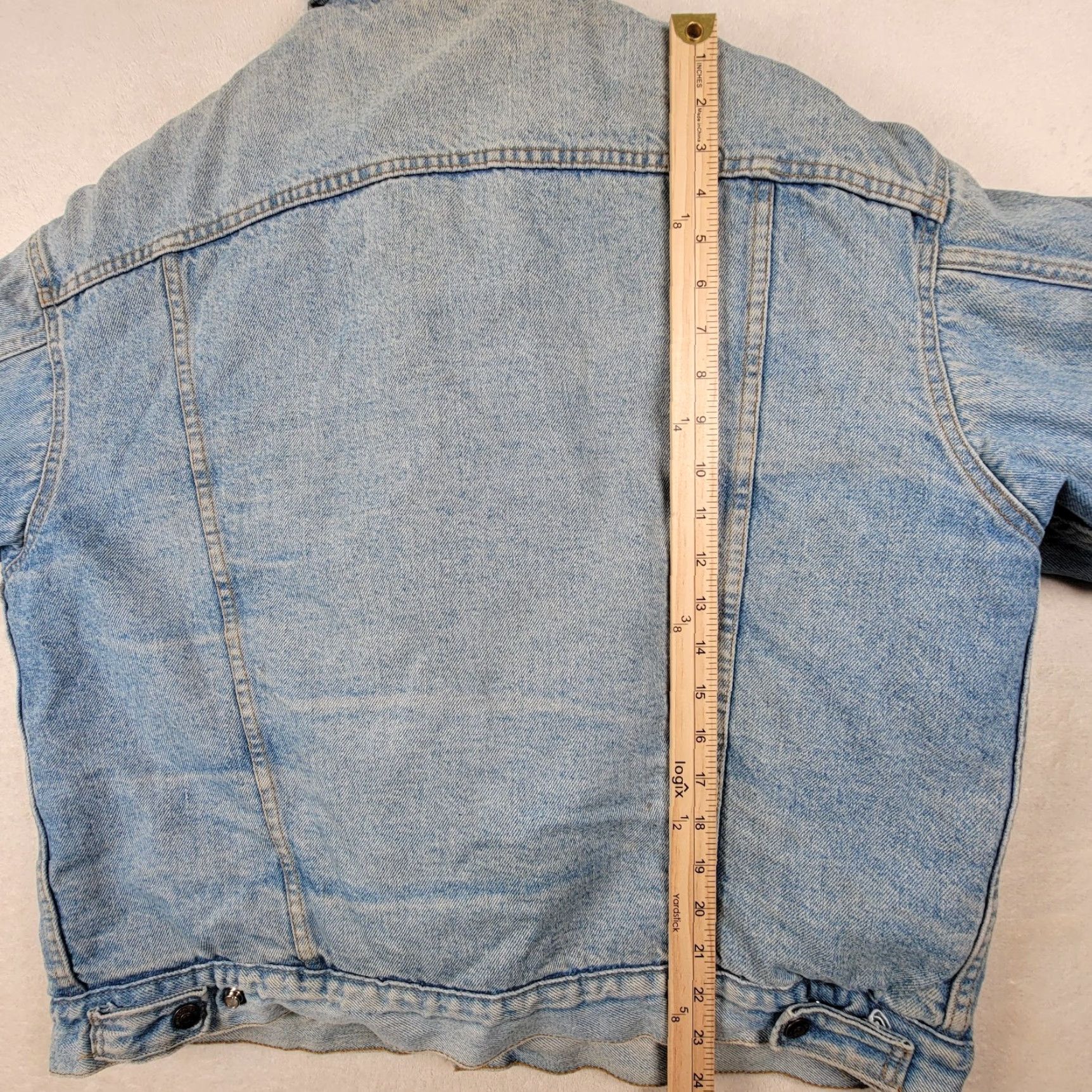 Levi's VINTAGE Levi's 527 Jacket Men XL Denim Blue Sherpa Lined USA 80s Bomber Jacket Mid-Length Regular Fit Size US XL / EU 56 / 4 - 5 Thumbnail