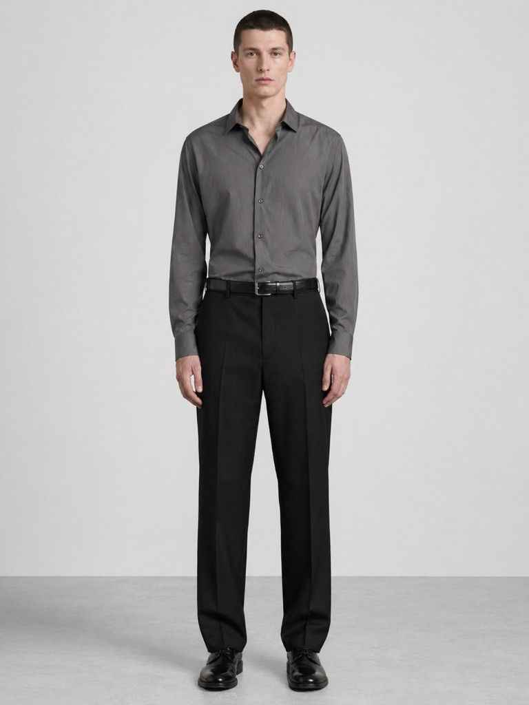 Jil Sander Minimalist Stretch Poplin Tailored Shirt Size US L / EU 52-54 / 3 - 3 Thumbnail