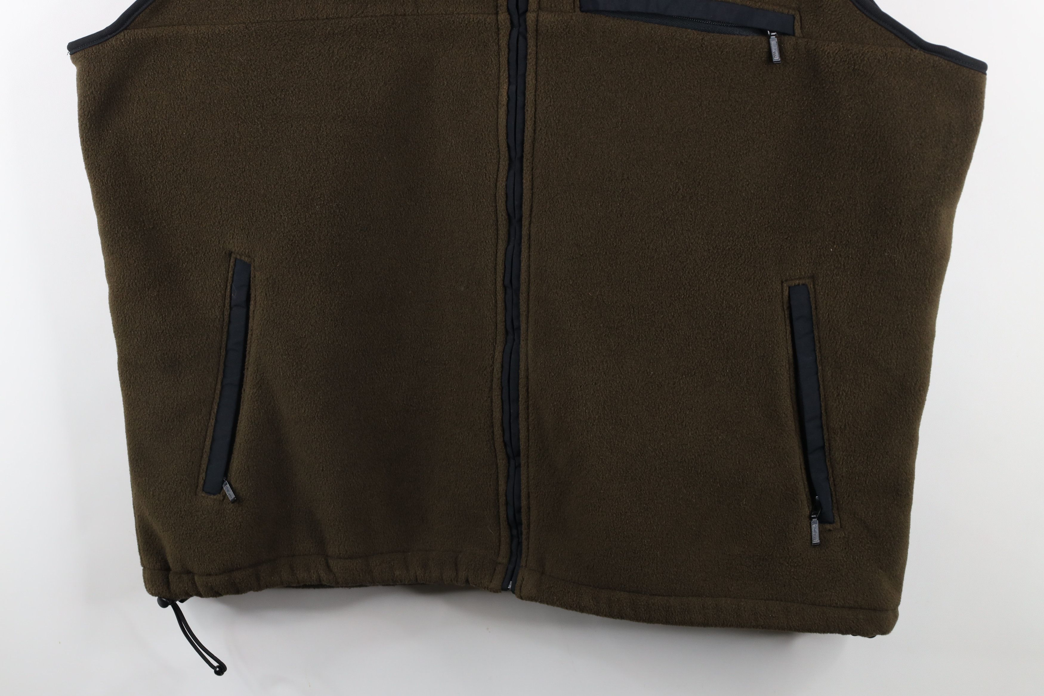 Eddie Bauer × Vintage Vintage 90s Eddie Bauer Fleece Vest Jacket Olive Green Size US XL / EU 56 / 4 - 3 Thumbnail
