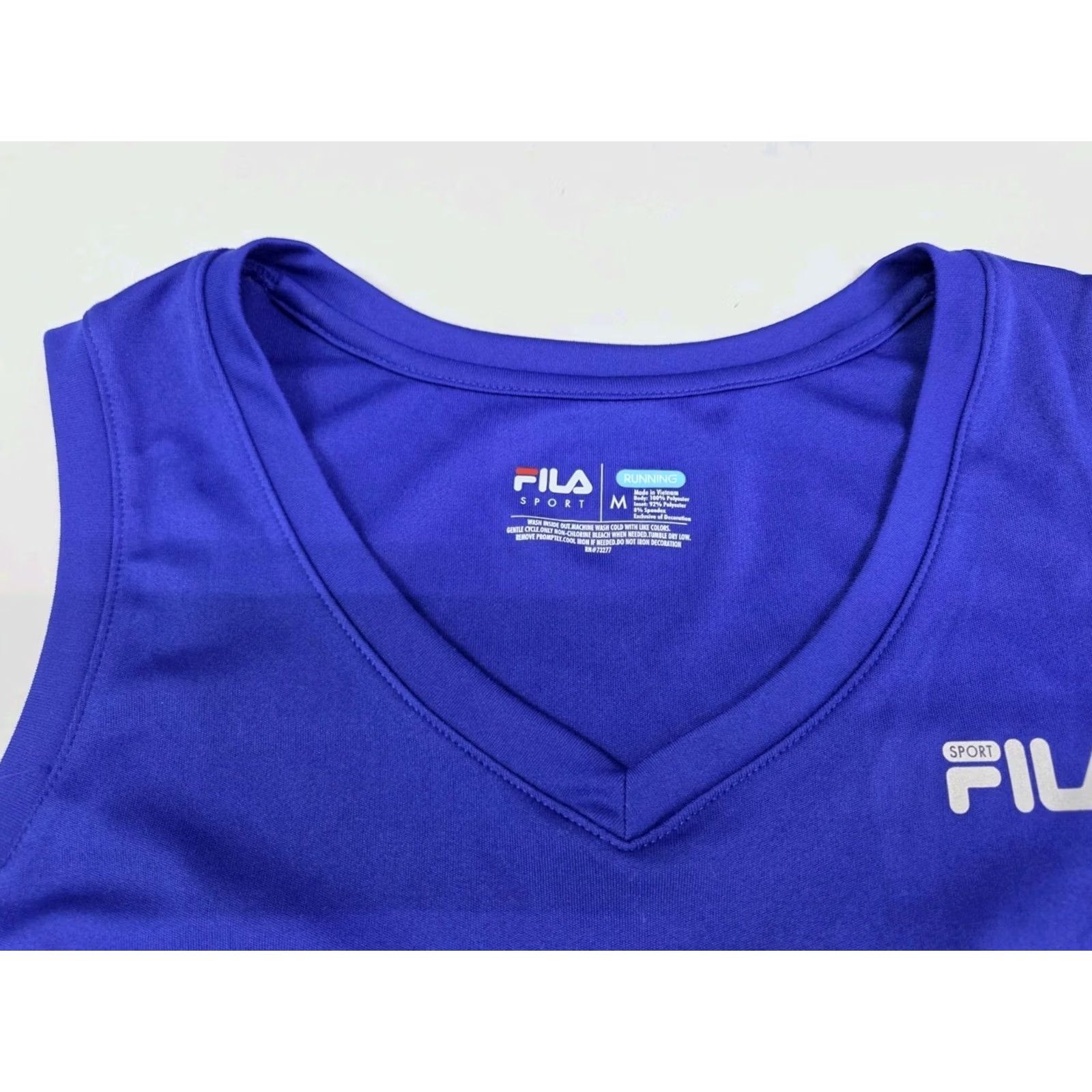 Fila Fila Womens Performance Sport Running V Neck Blue Tank Top M NWT Size M / US 6-8 / IT 42-44 - 4 Thumbnail