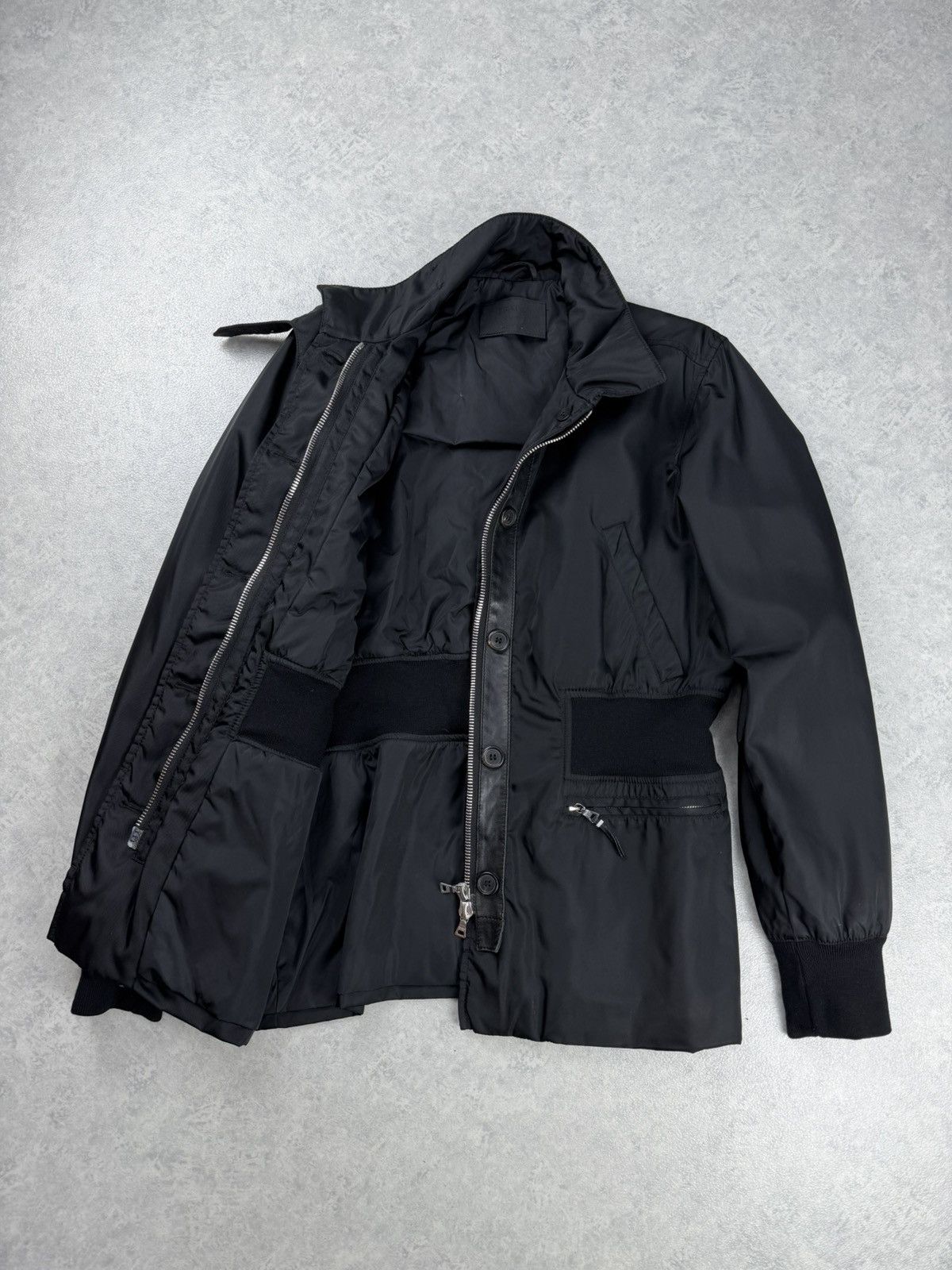 Prada Prada Women Black Nylon Jacket Zip Button Front IT 44 Size M / US 6-8 / IT 42-44 - 9 Thumbnail