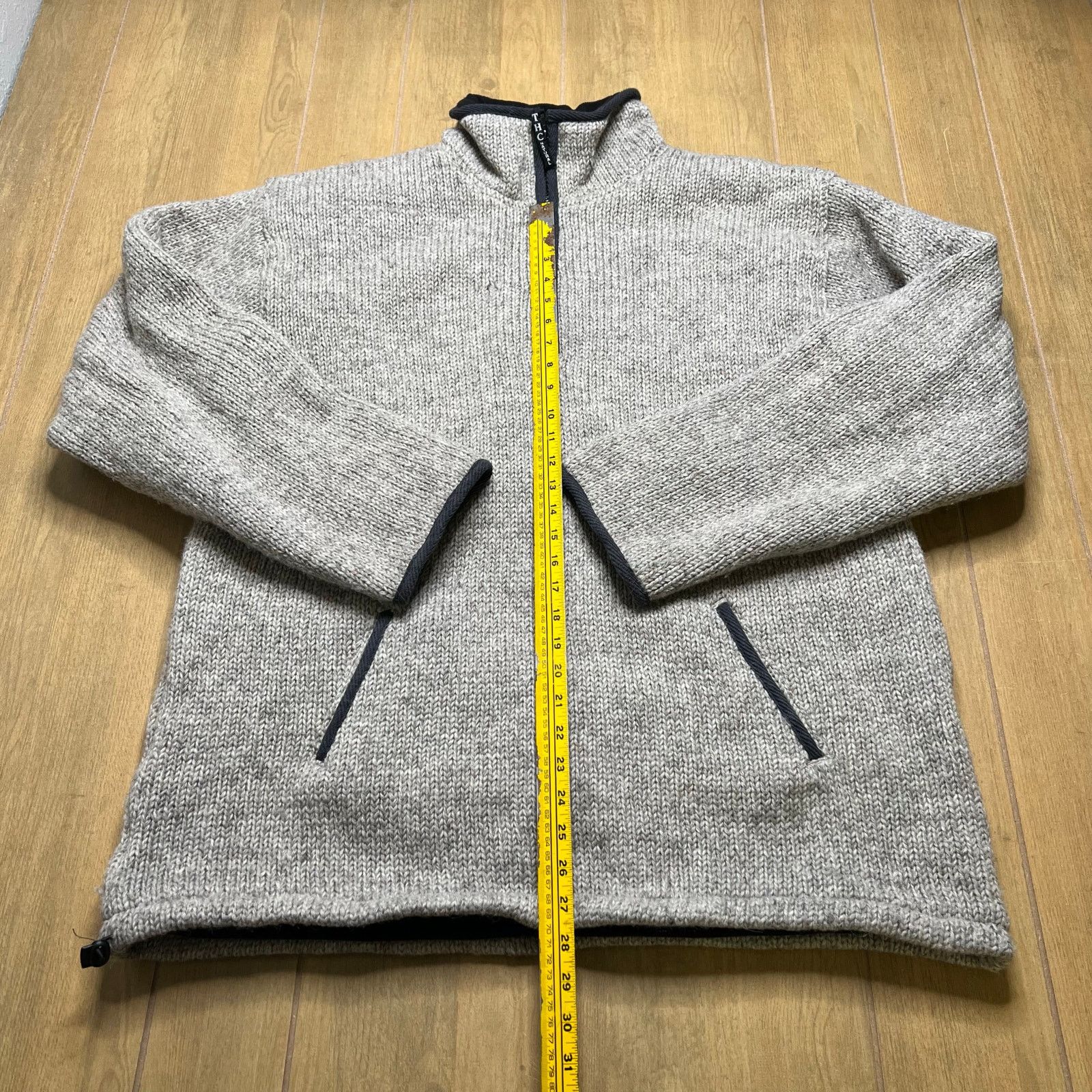 Vintage THC Natural Line Icelandic Pure Wool Sweater 1/4 Zip XXL Size US XXL / EU 58 / 5 - 5 Thumbnail