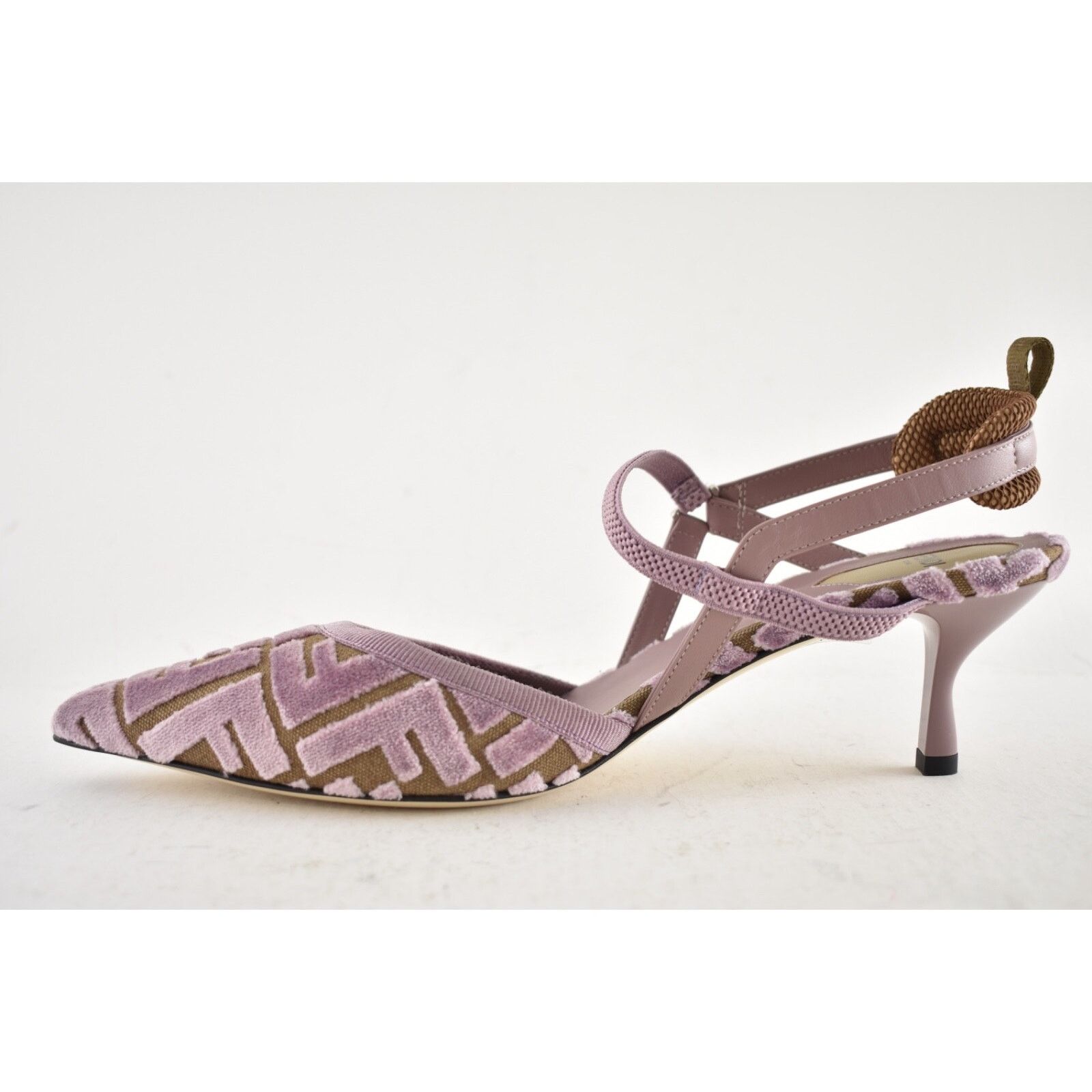 Fendi Fendi Colibri Lite Mauve Pink FF Logo Pointed Slingback 55 Size US 9 / IT 39 - 12 Thumbnail