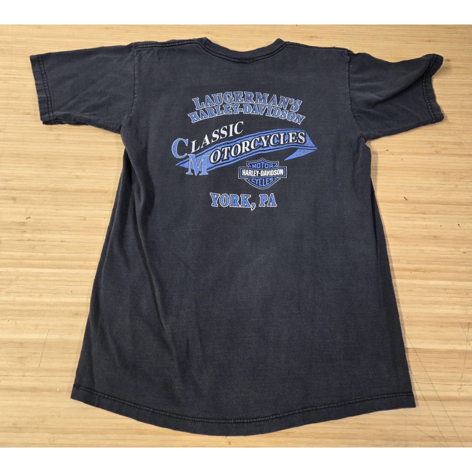Harley Davidson VINTAGE Harley-Davidson Shirt Mens M Black Eagle Great American Spirit USA 90s Size US M / EU 48-50 / 2 - 5 Thumbnail