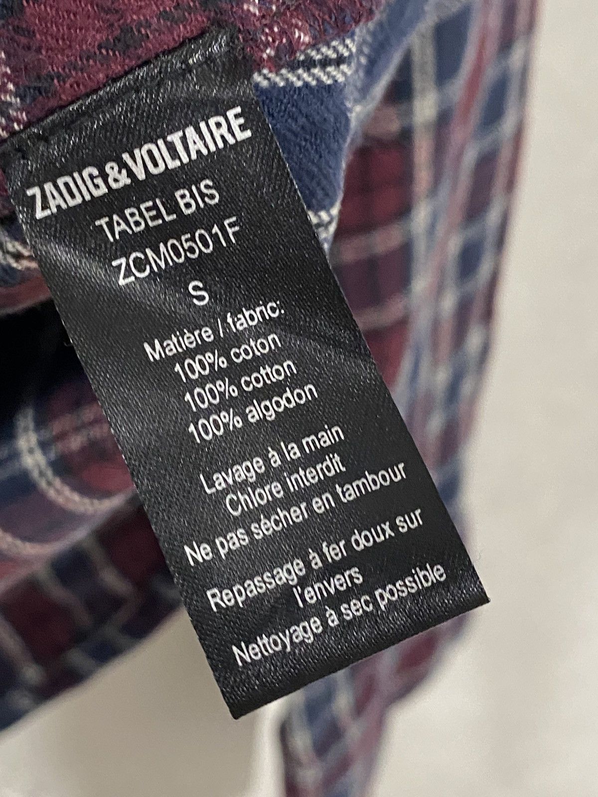 Zadig & Voltaire Zadig & Voltaire Checkered Flannel Button Shirt Angel Size S Size S / US 4 / IT 40 - 6 Thumbnail