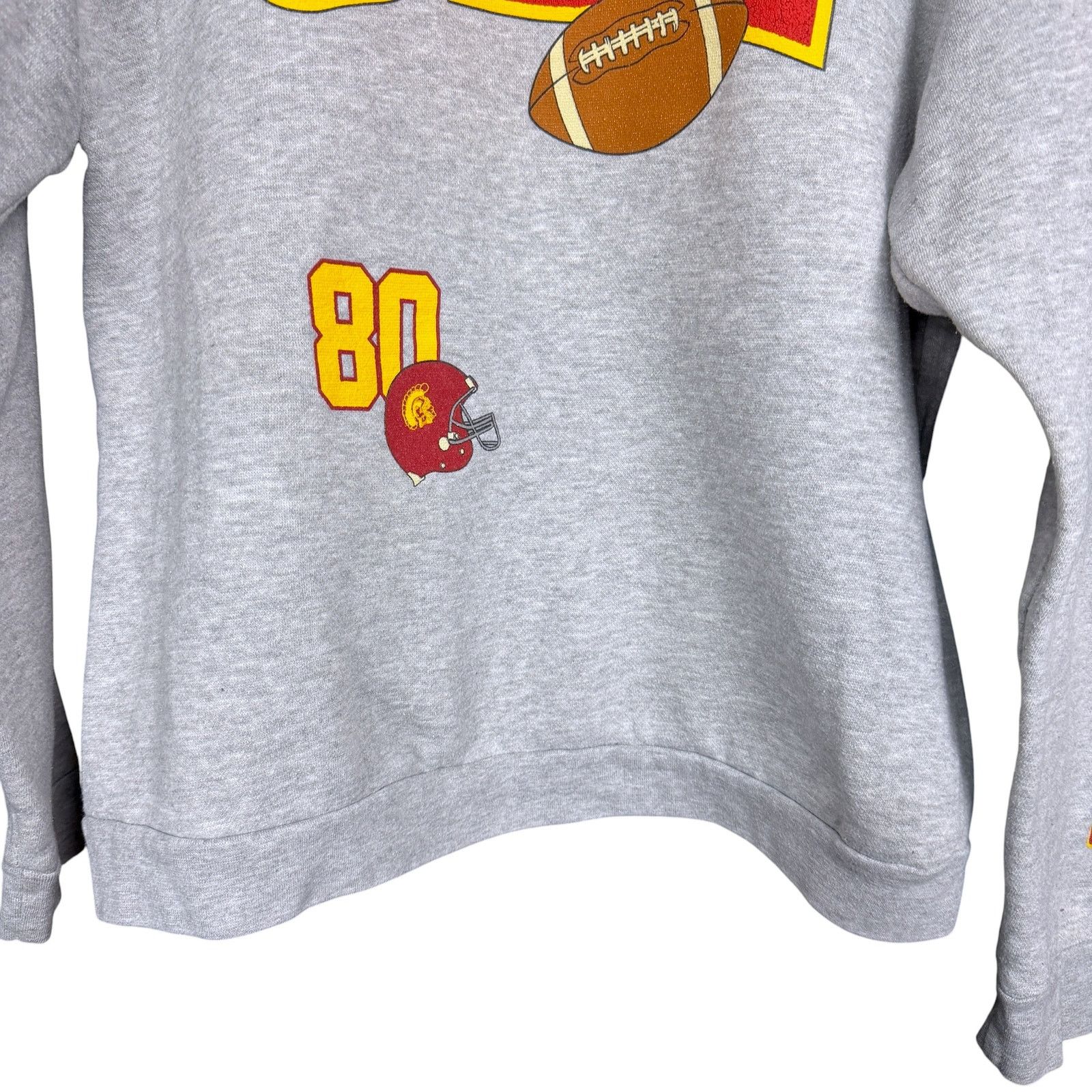 Ripple Junction Ripple Junction USC Womens Med Gray Retro Graphic Sweatshirt Size M / US 6-8 / IT 42-44 - 5 Thumbnail