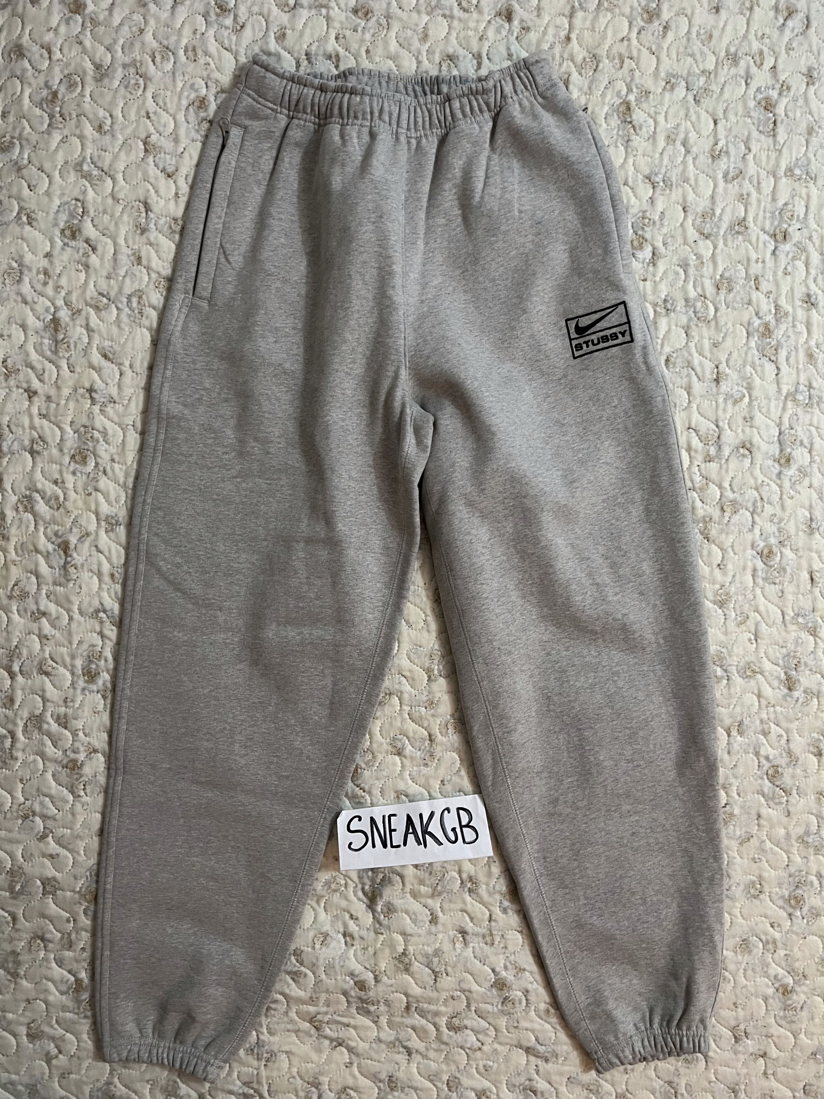 Stussy x Nike Fleece Pants grey 23ss-