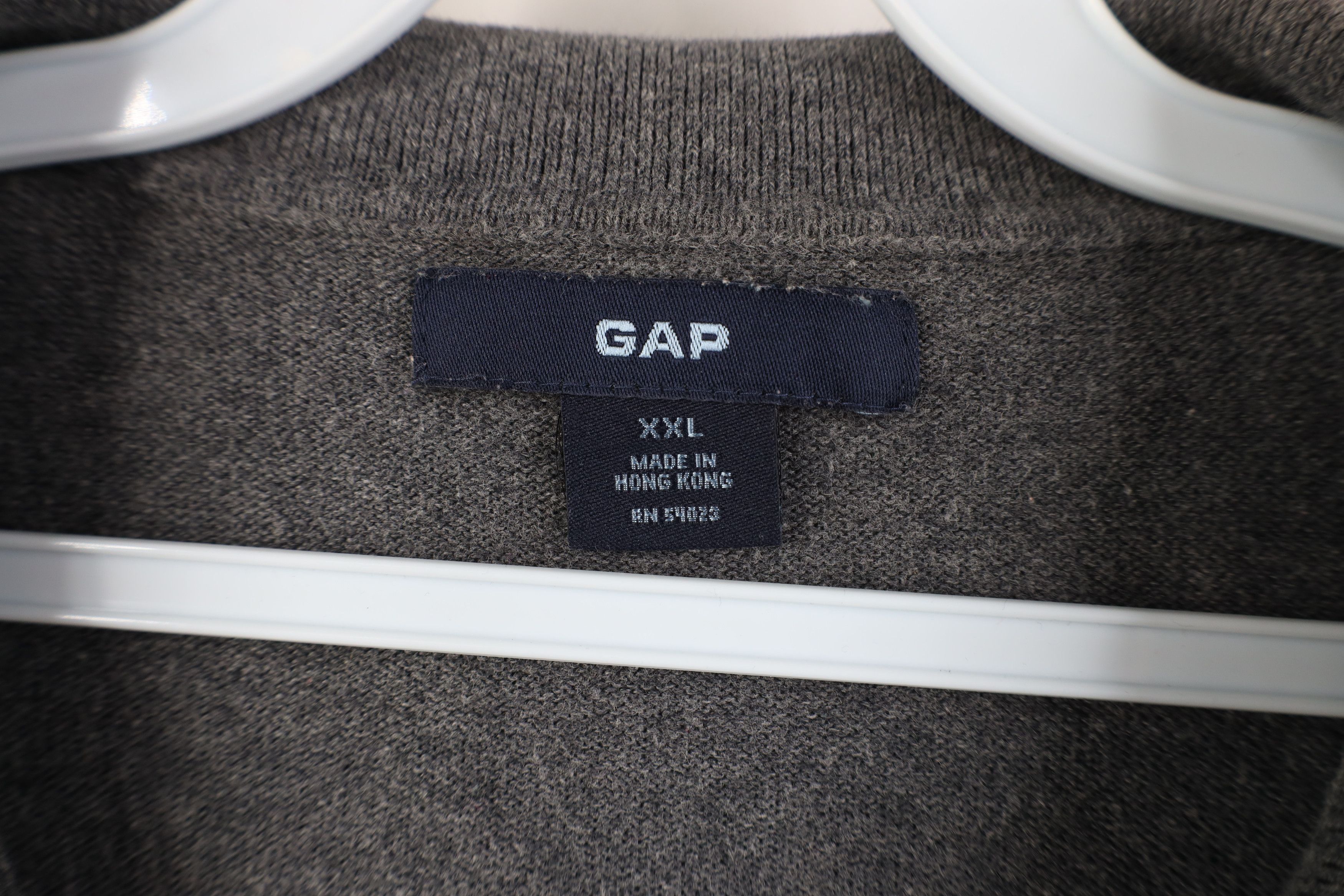Gap Vintage Y2K 2002 Gap Blank Cotton Knit Golf Polo Shirt Gray Size US XXL / EU 58 / 5 - 5 Thumbnail
