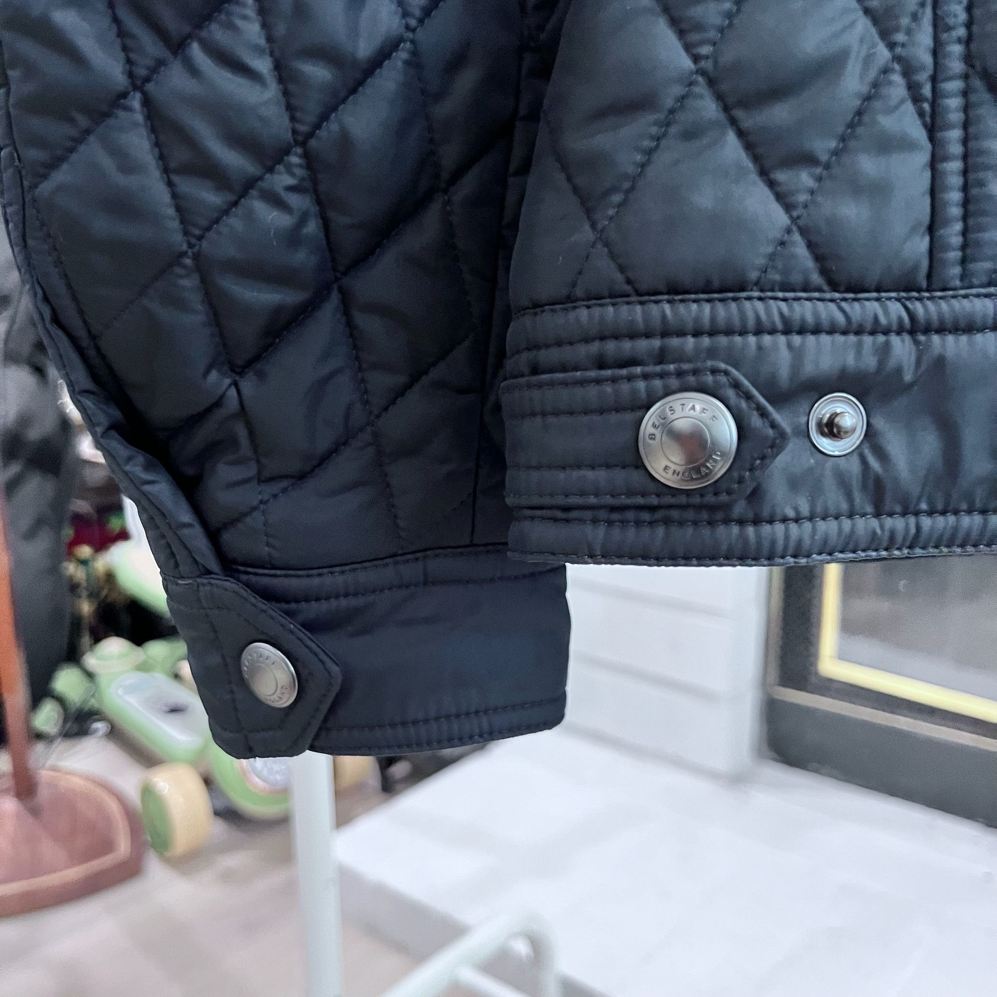 Belstaff Belstaff England Puffer Quilted Racer Jacket - Navy Blue Size US L / EU 52-54 / 3 - 5 Thumbnail